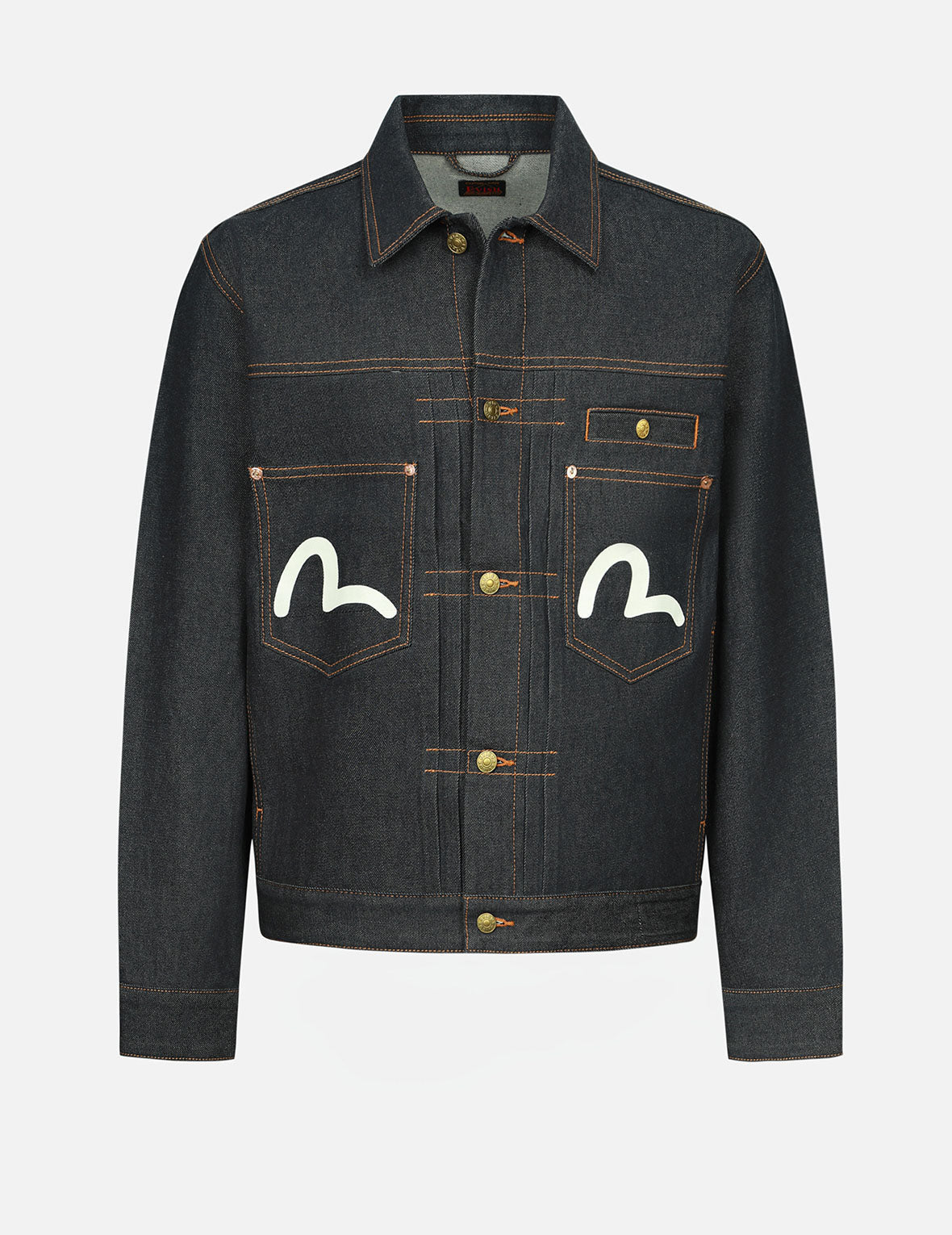 海鸥印花宽版休闲牛仔外套