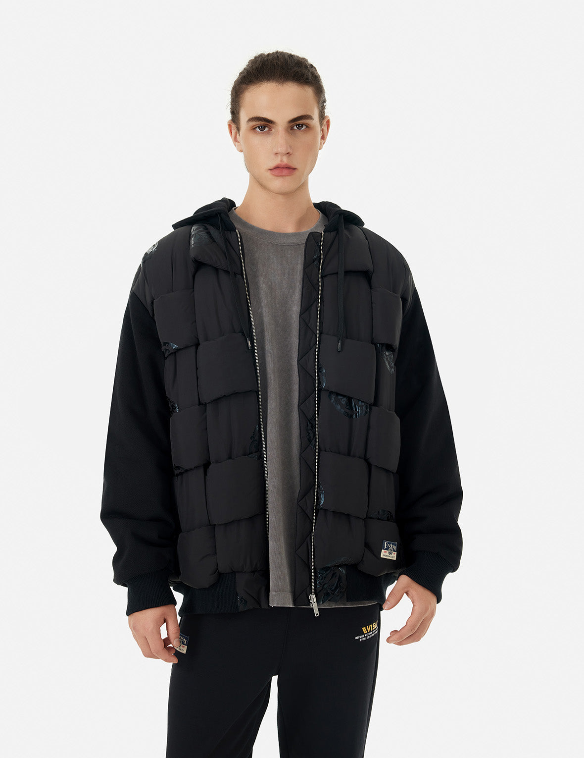 家花印花宽版飞行员夹棉外套