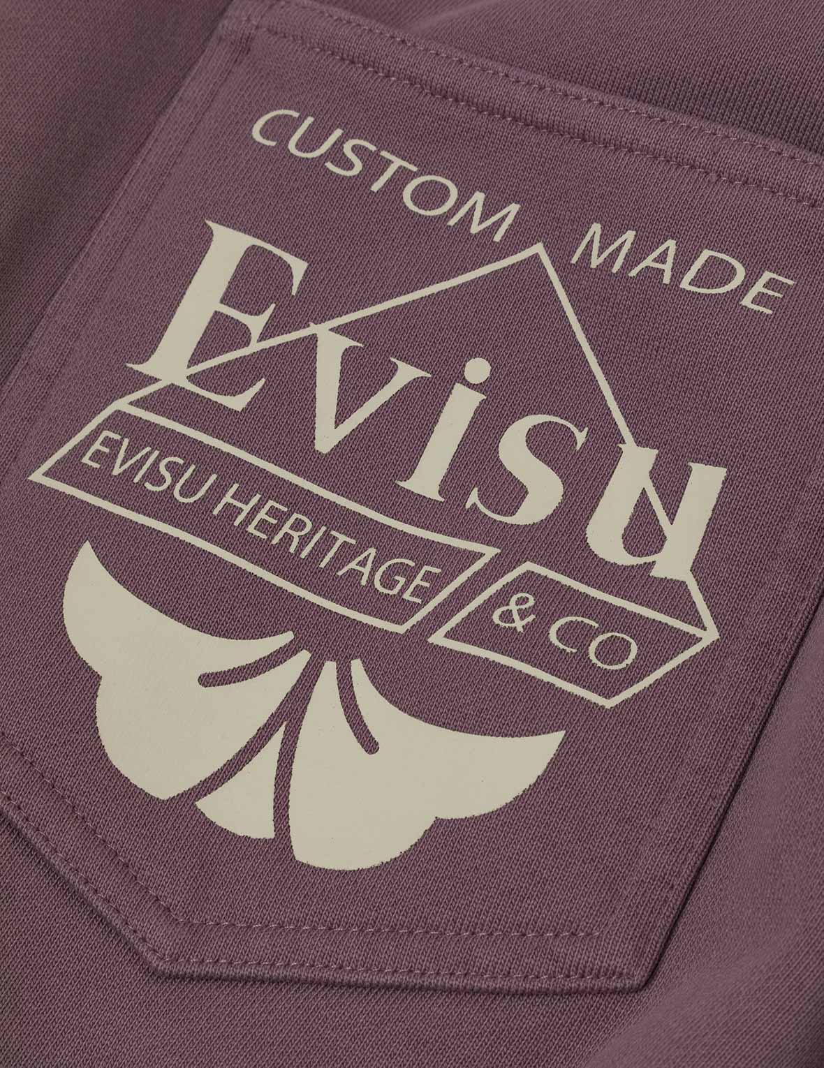 Washed Multi-pocket and Logos Print Straight Fit Sweatpants