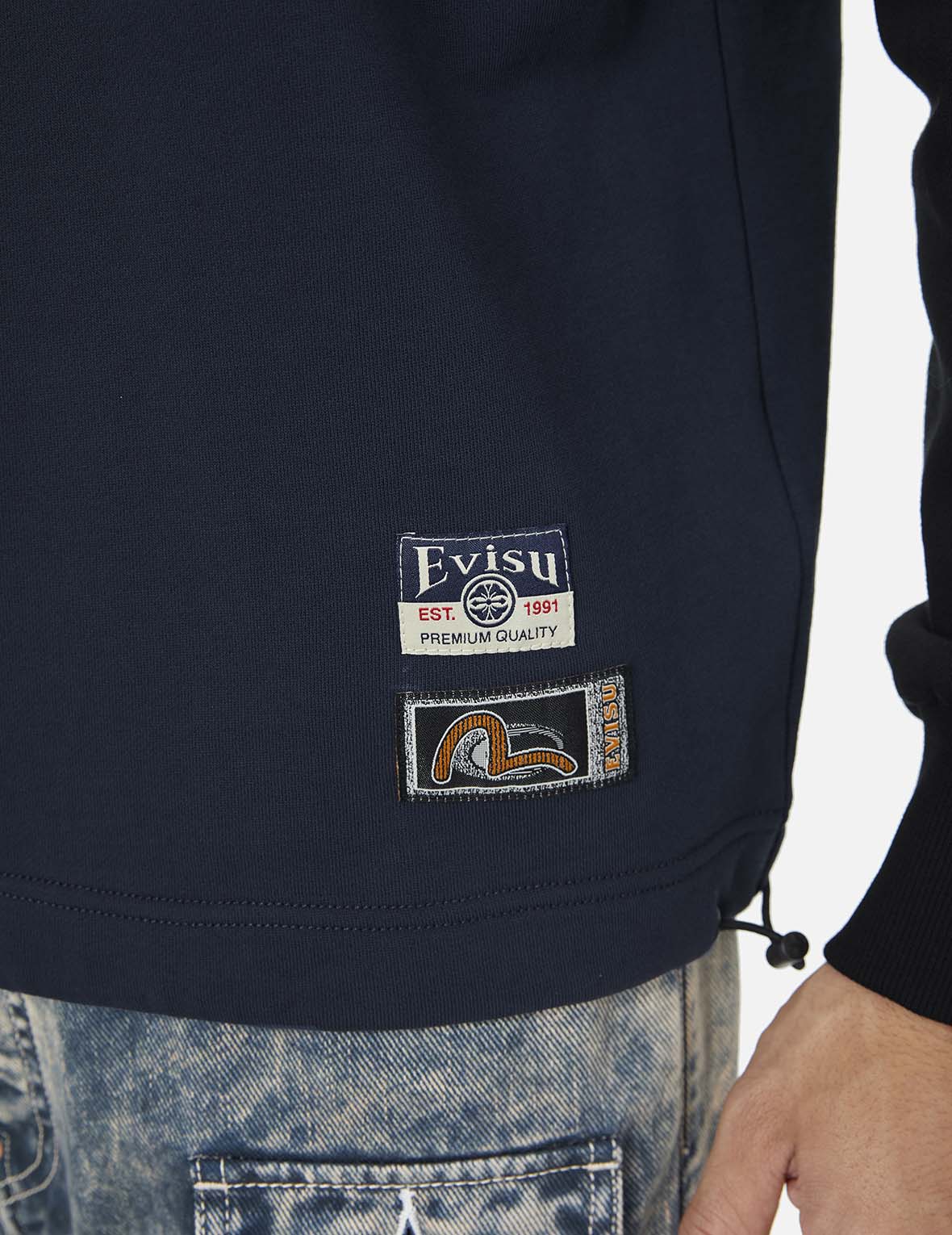 Deconstructed Contrast Relax Fit Sweatshirt