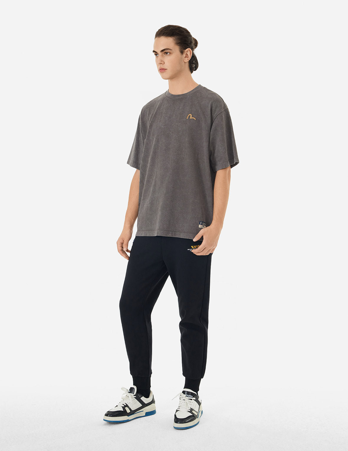 Seagull Embroidery Washed Relax Fit T-shirt