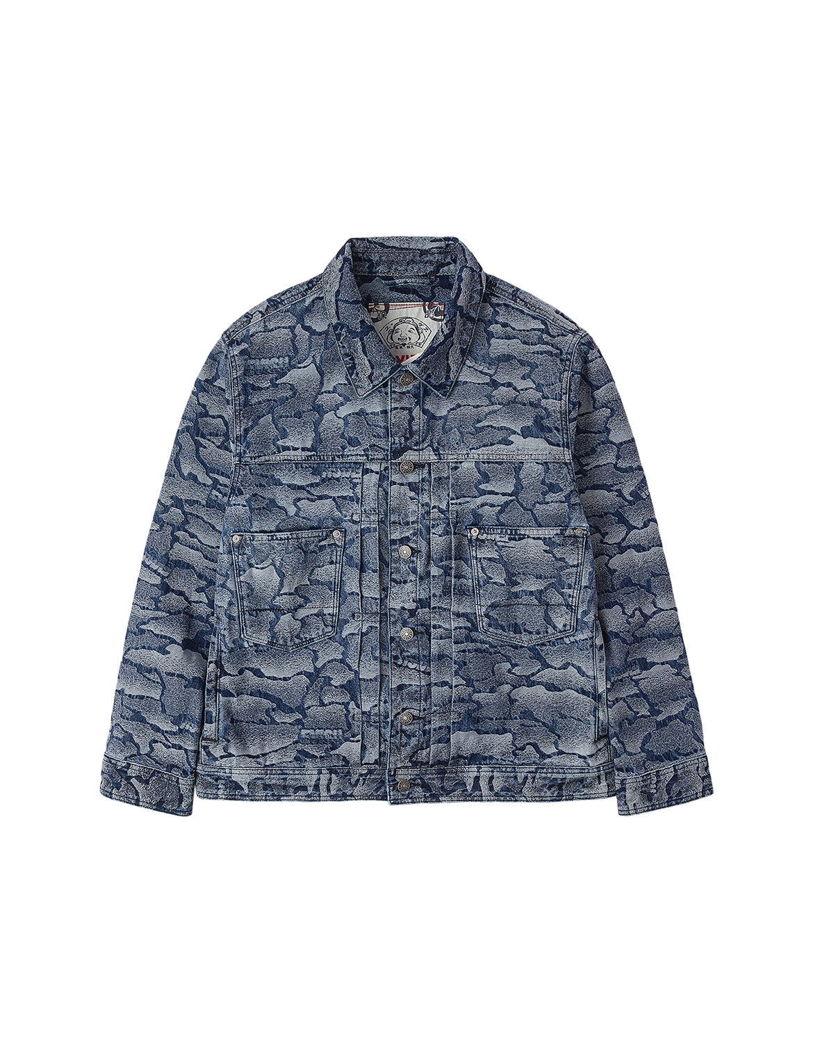 Allover Ishigaki Camouflage Jacquard Regular Fit Denim Jacket