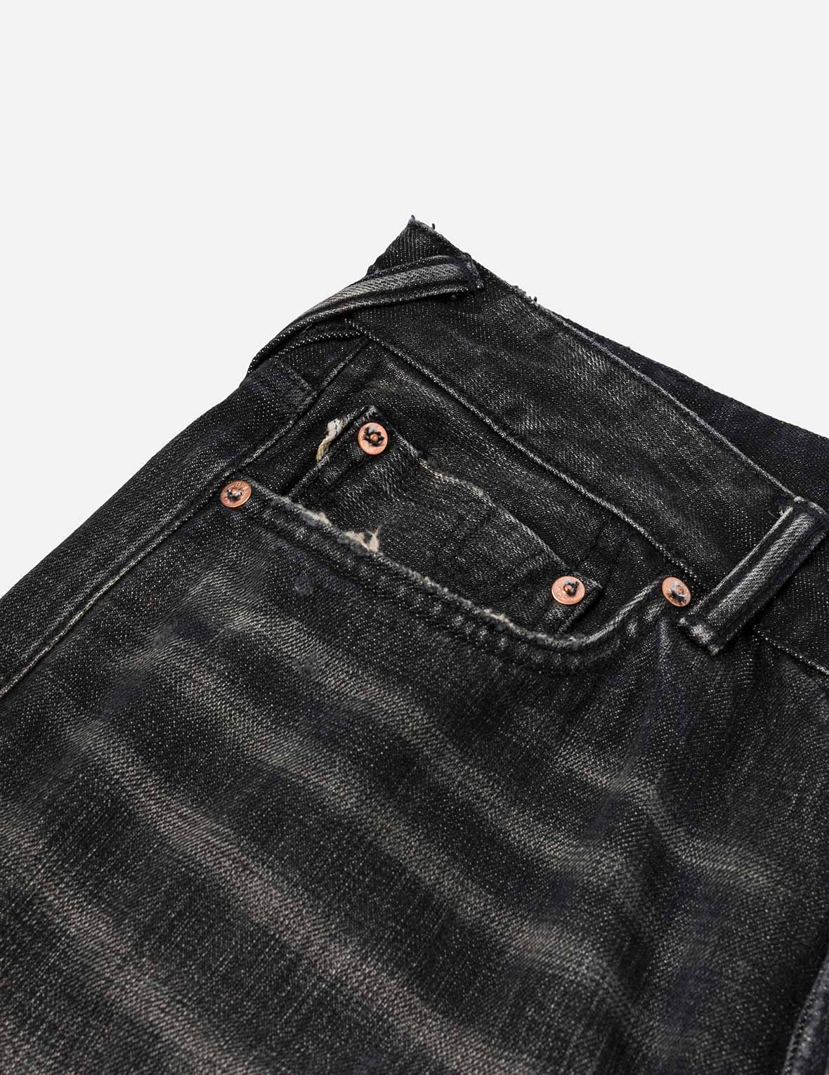 7-Pocket Design Washed Relax Vintage Straight Fit Jeans #2030