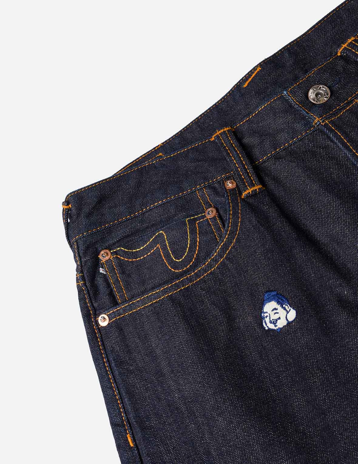 Allover Brand Embroidery Regular Fit Jeans #2000