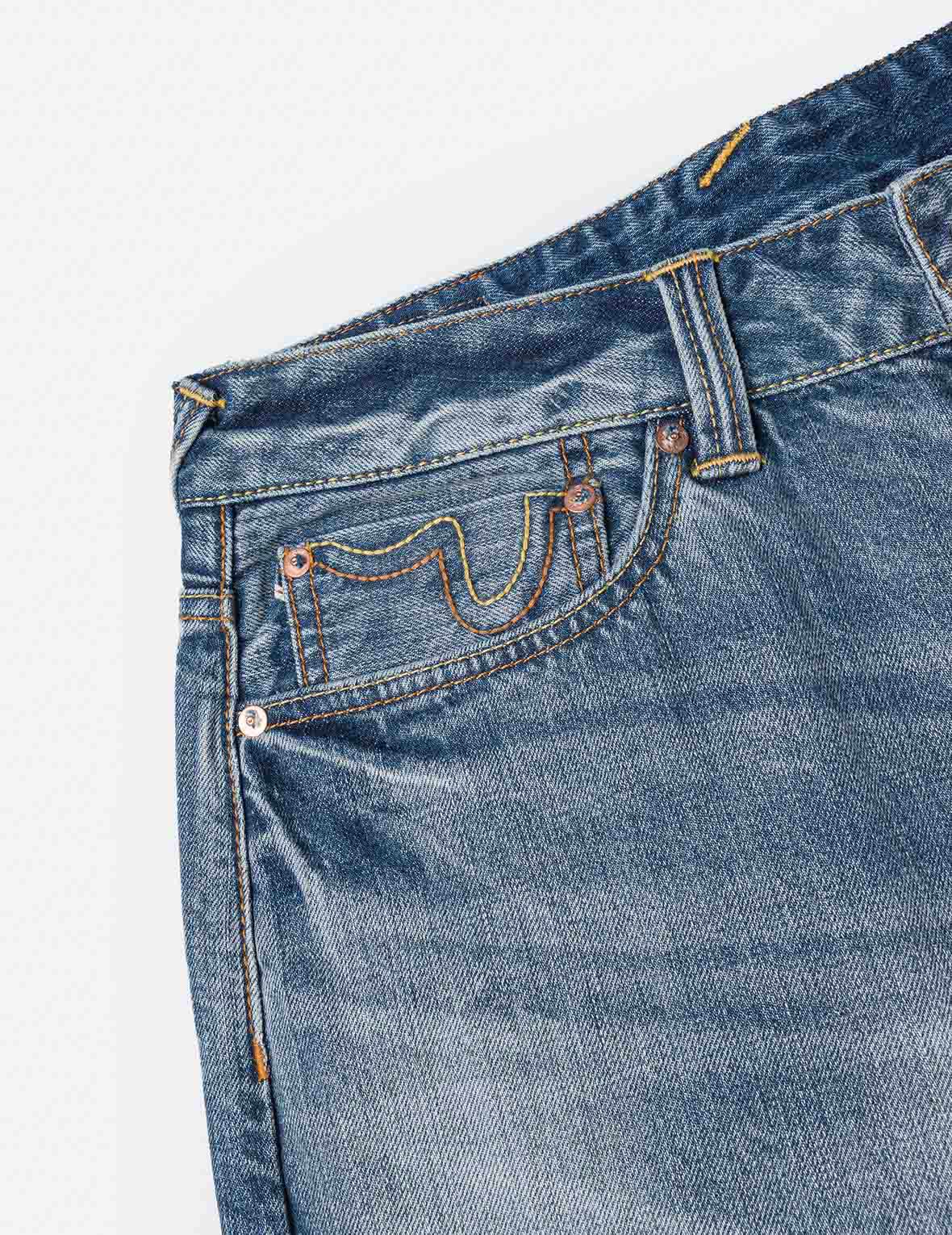 Ecru Daicock Print Loose Fit Jeans #2038