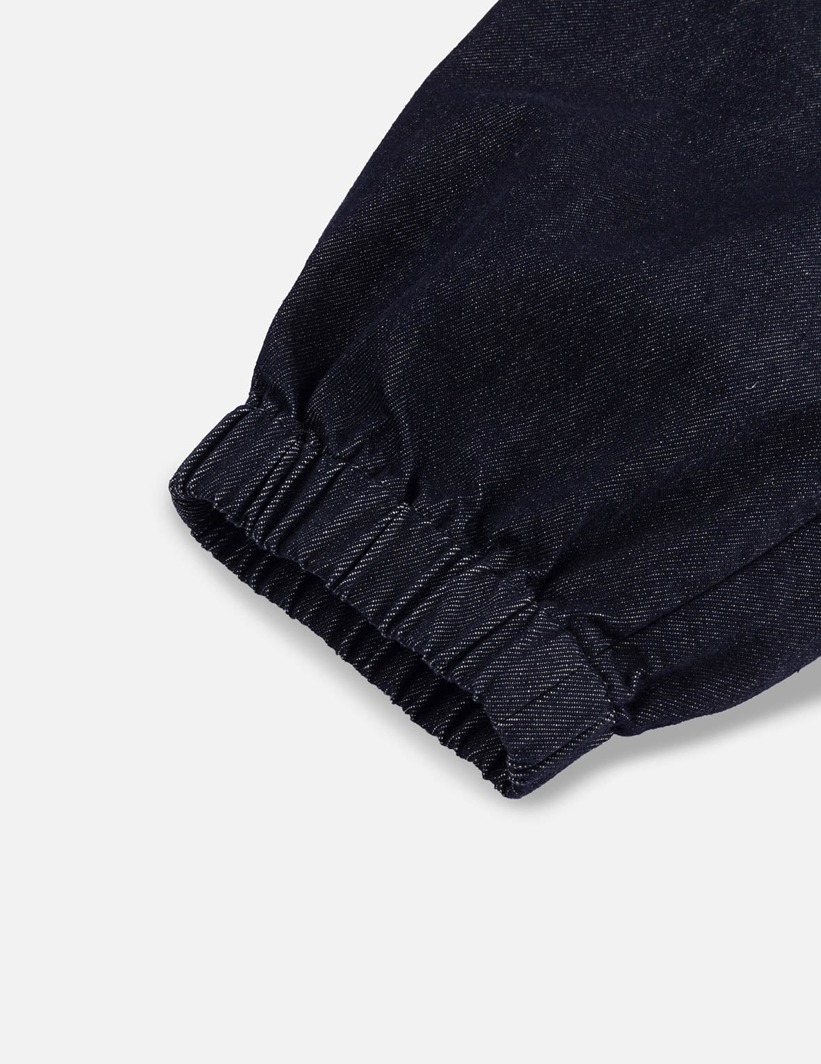 达摩和智慧之轮大M印花宽版牛仔束脚裤