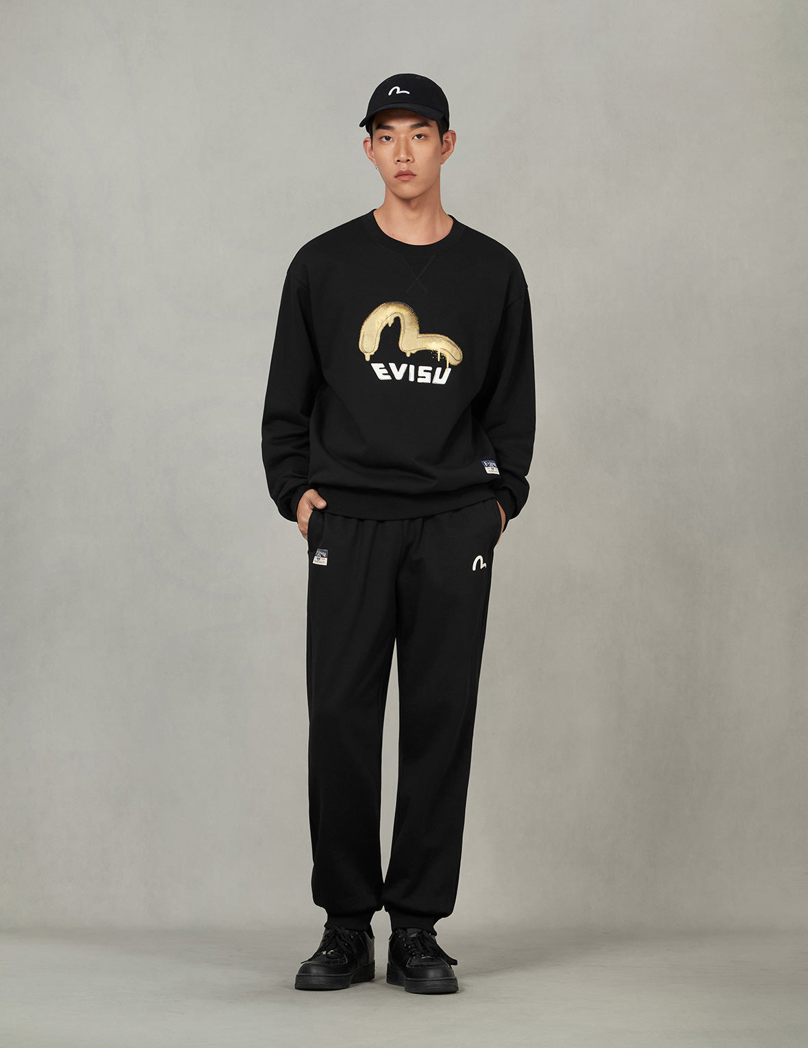 Daruma and Wheel of Wisdom Daicock Print Straight Fit Sweatpants