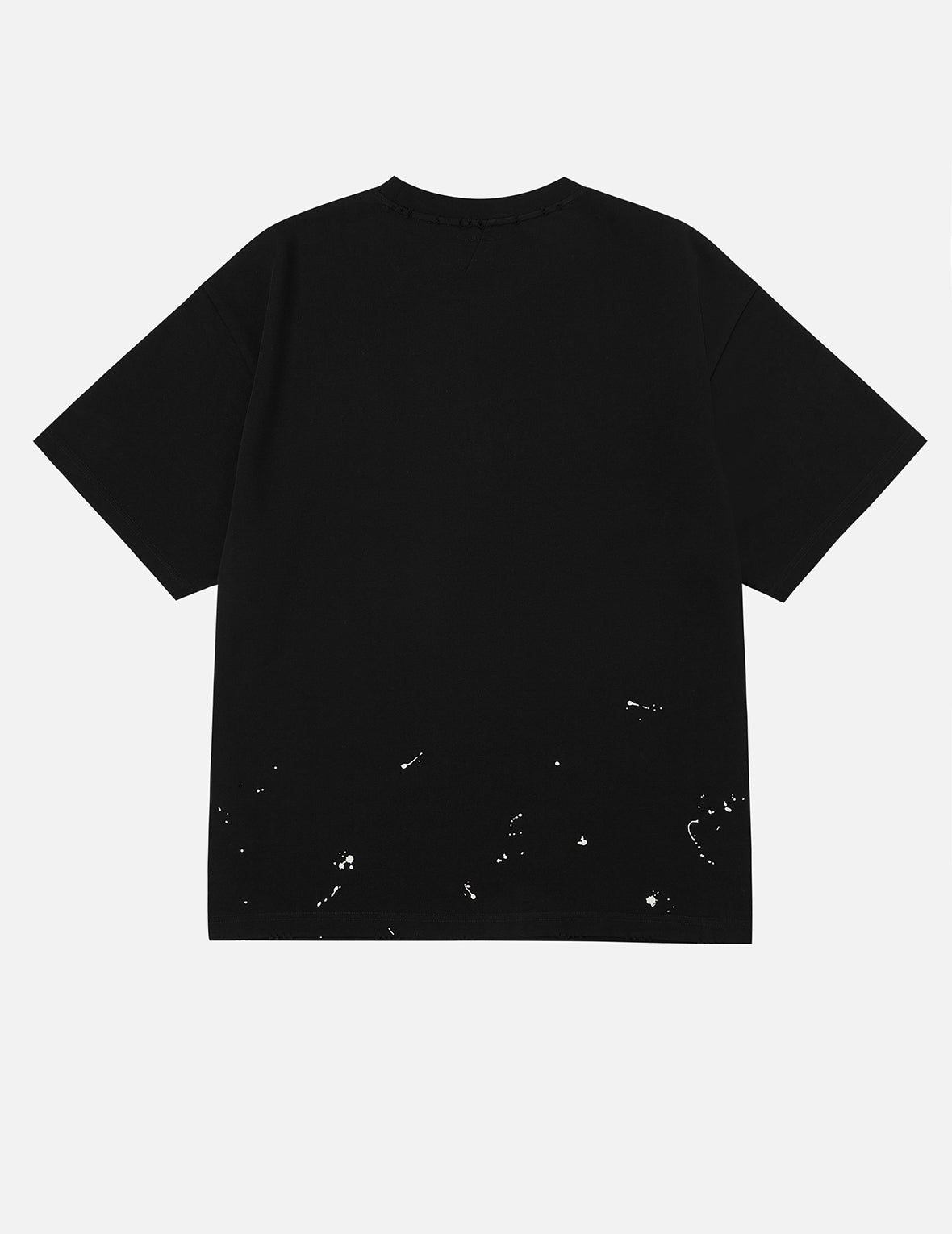 Graffiti-Style Seagull and Logo Print Relax Fit T-Shirt