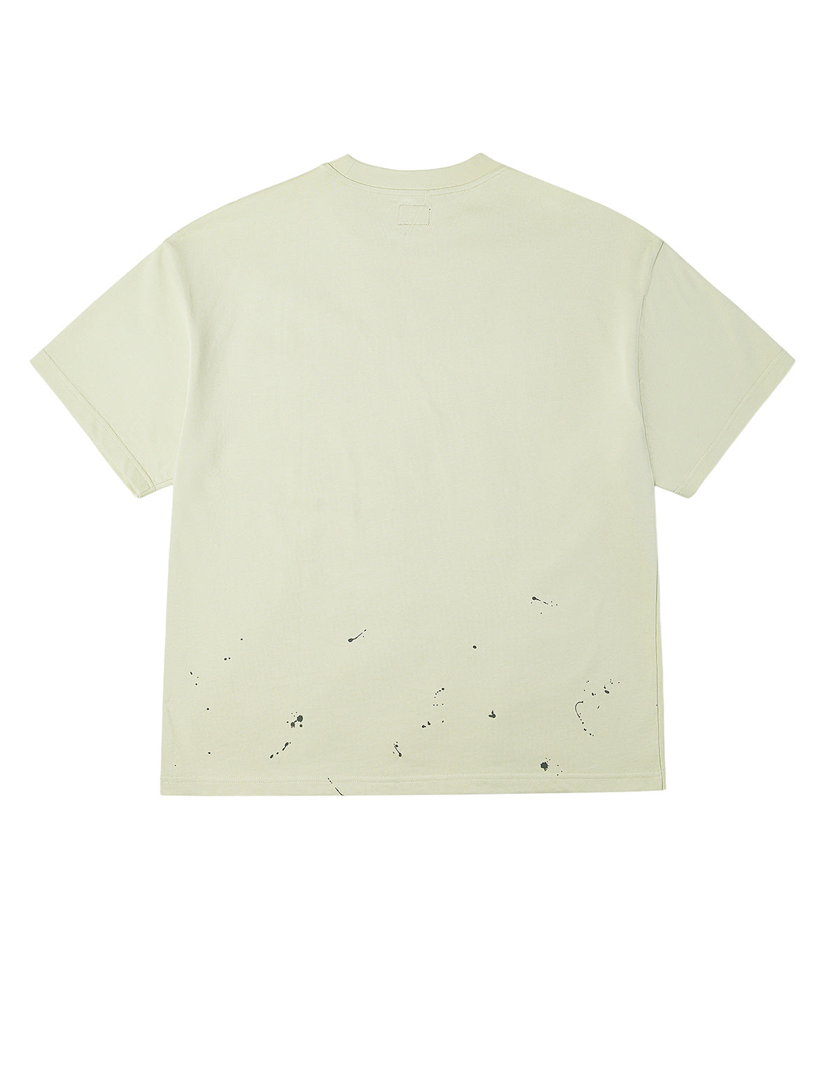 Graffiti-Style Seagull and Logo Print Relax Fit T-Shirt