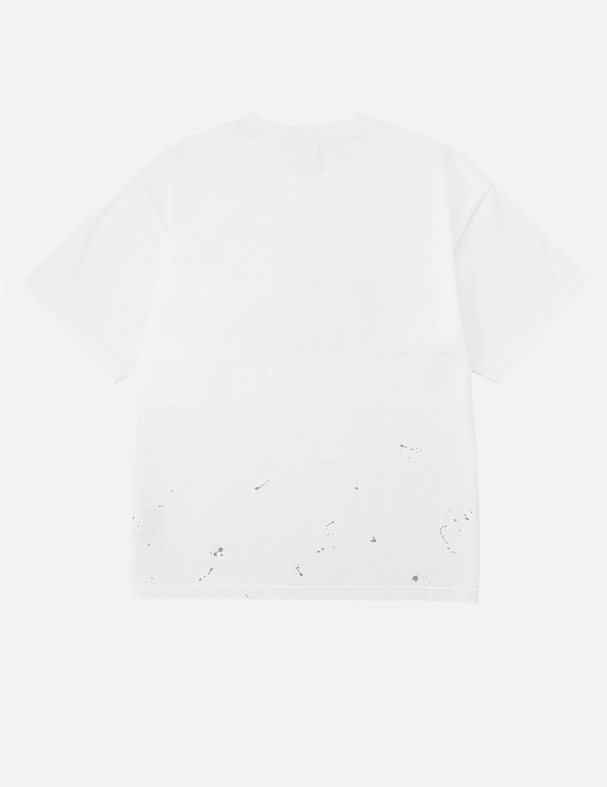 Graffiti-Style Seagull and Logo Print Relax Fit T-Shirt