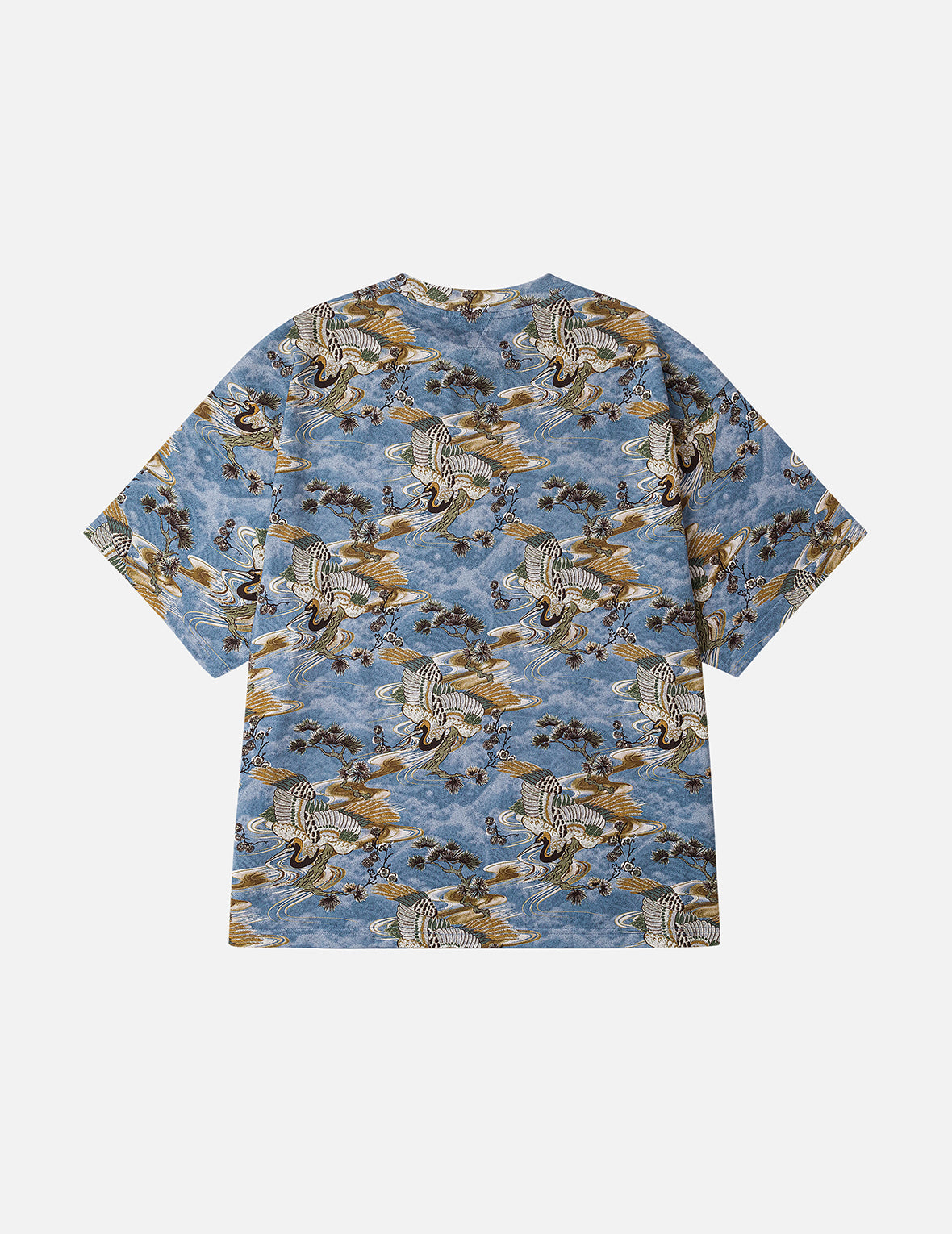Allover Crane Print Relax Fit T-shirt