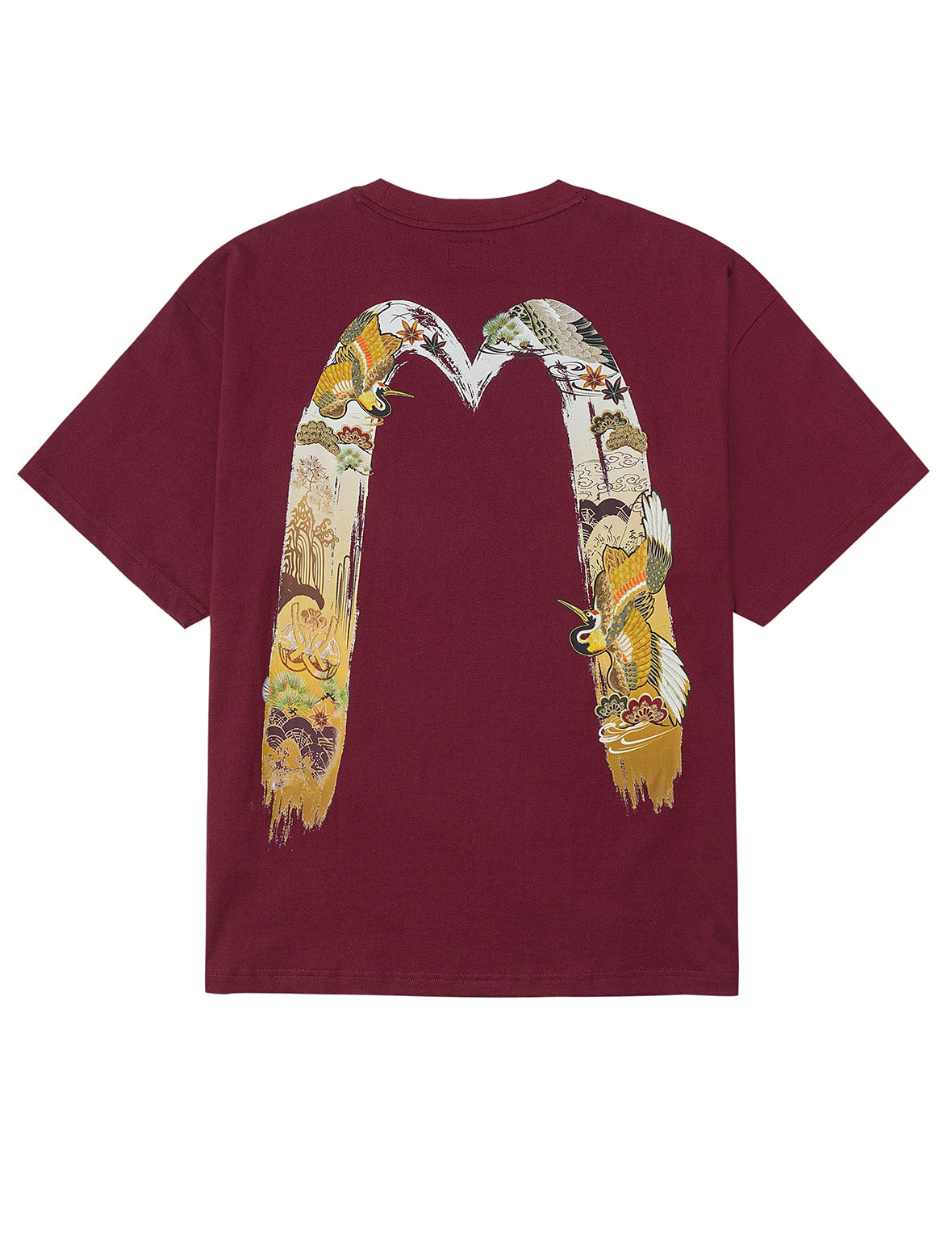 Logo and Crane Soaring Daicock Print Relax Fit T-shirt