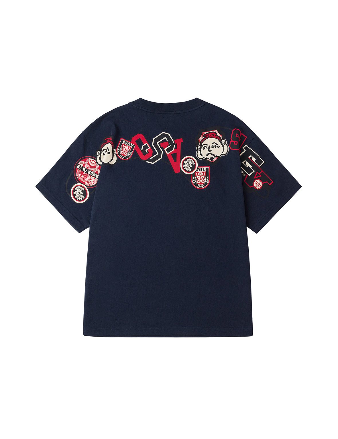 Henohenomohe Godhead and Wheel of Wisdom tag Daicock Print Relax Fit T-Shirt