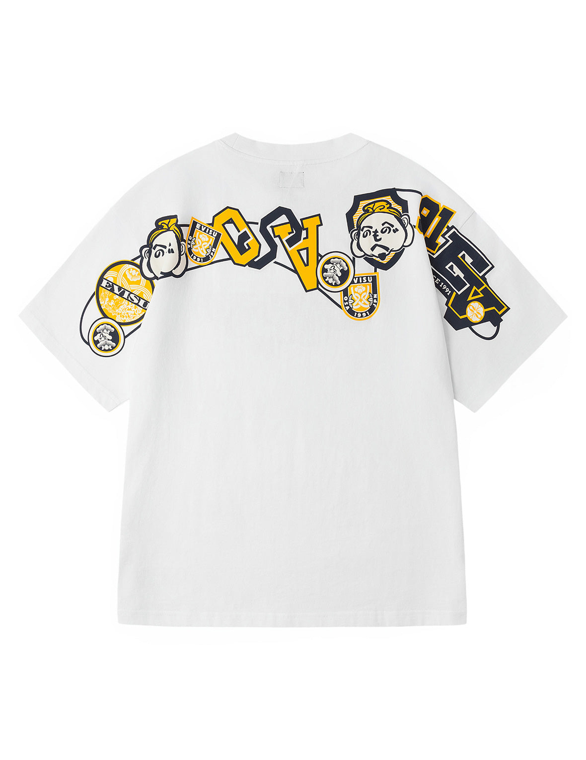 Henohenomohe Godhead and Wheel of Wisdom tag Daicock Print Relax Fit T-Shirt