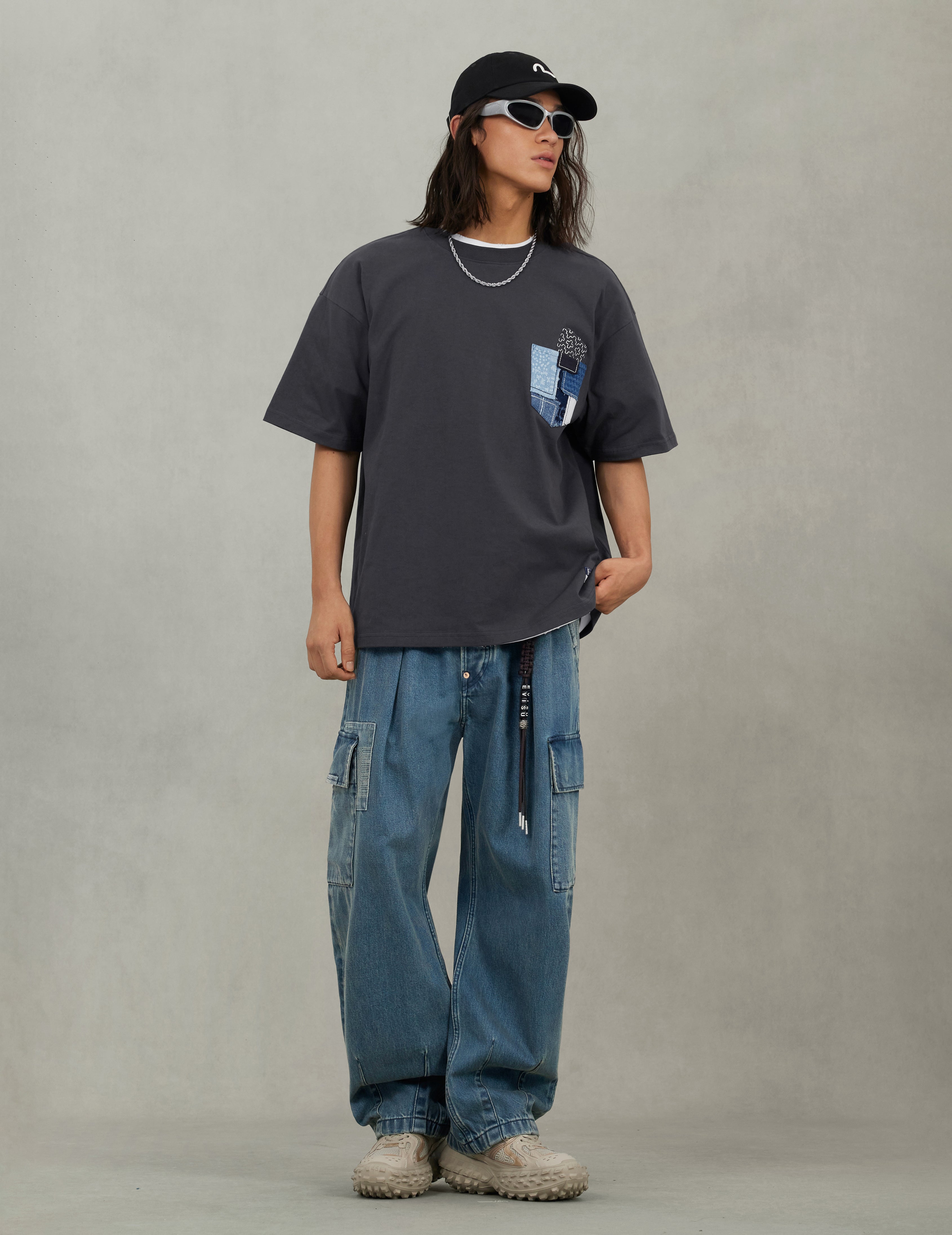 Sashiko Daicock Relax Fit T-Shirt