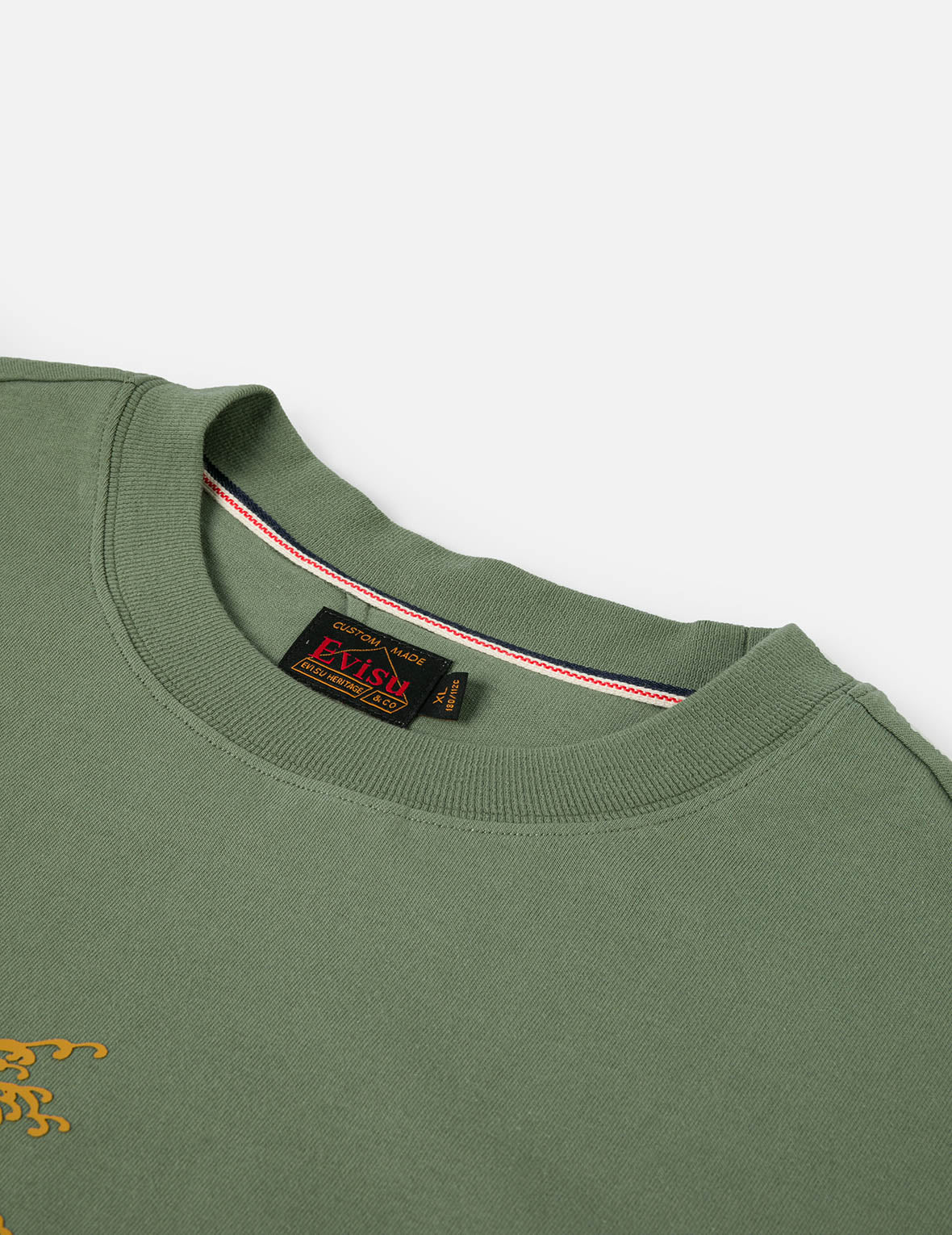 海浪和海鸥印花宽版休闲T恤