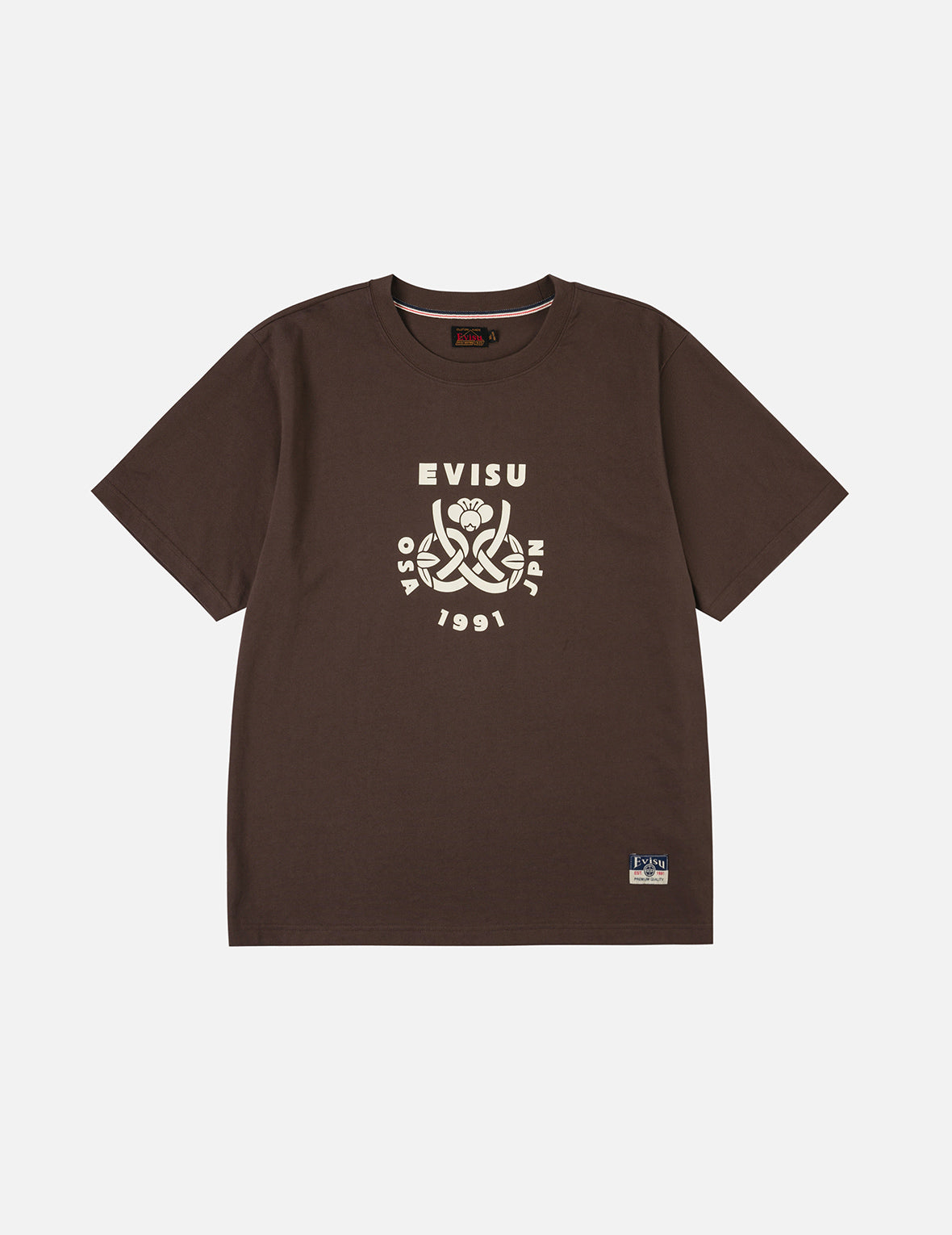 Wheel of Wisdom and Daruma Daicock Print Regular Fit T-Shirt
