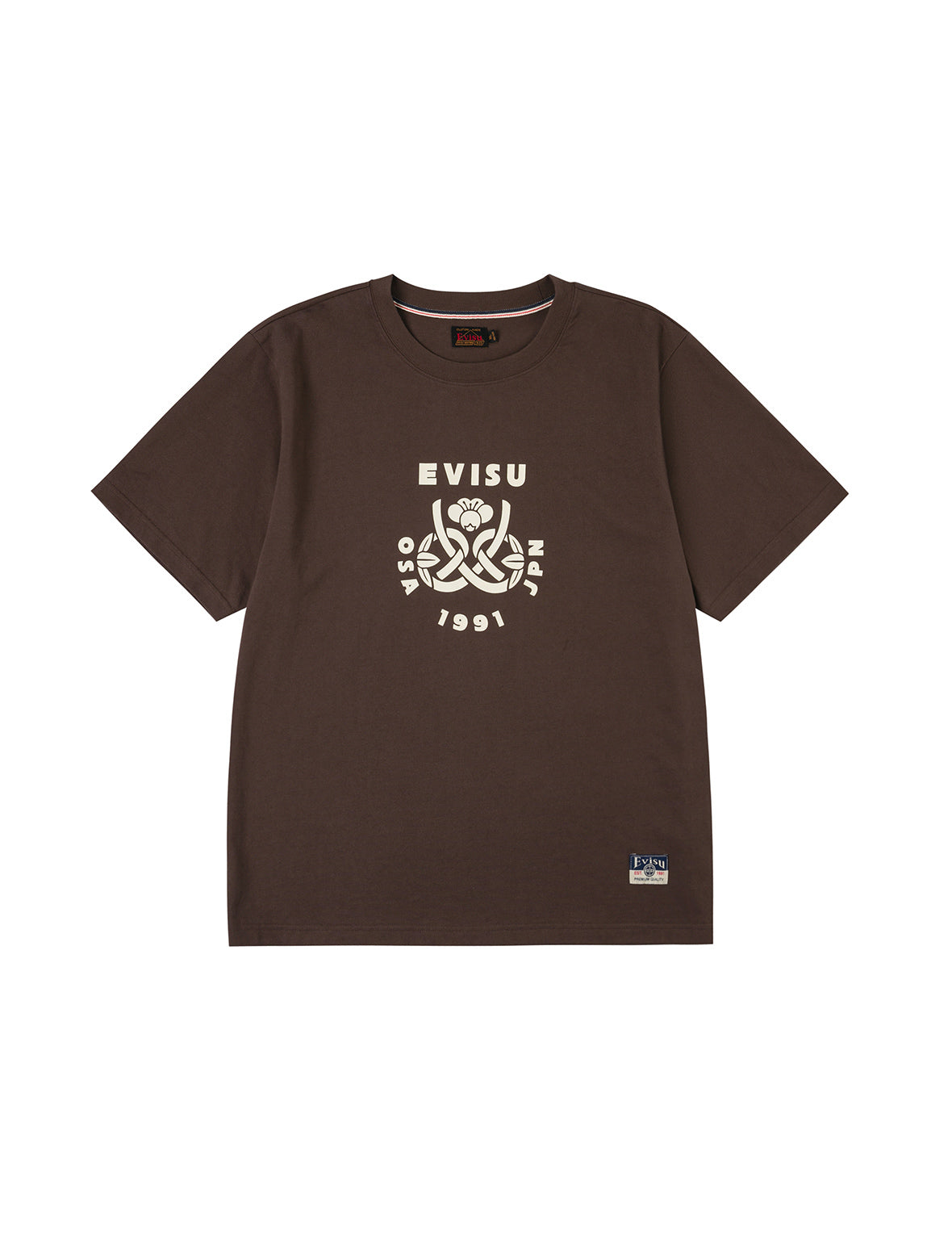 Wheel of Wisdom and Daruma Daicock Print Regular Fit T-Shirt