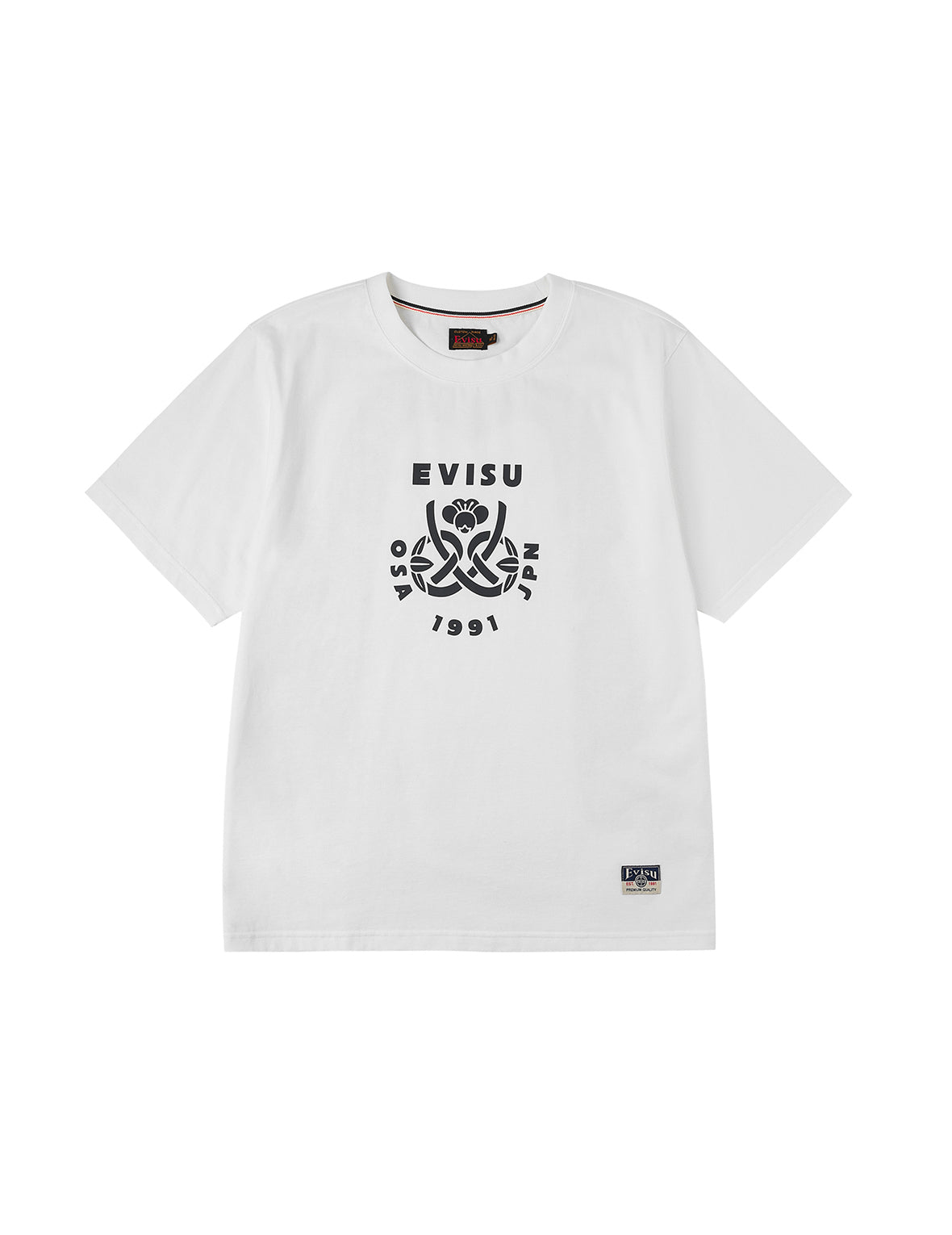 Wheel of Wisdom and Daruma Daicock Print Regular Fit T-Shirt