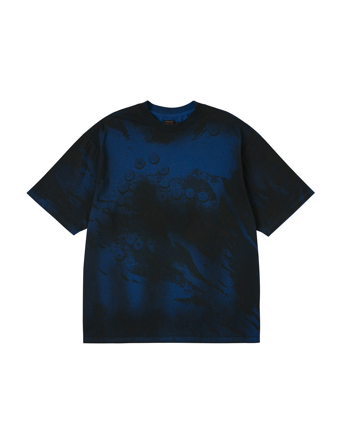 Button Seagull Print Oversized T-Shirt