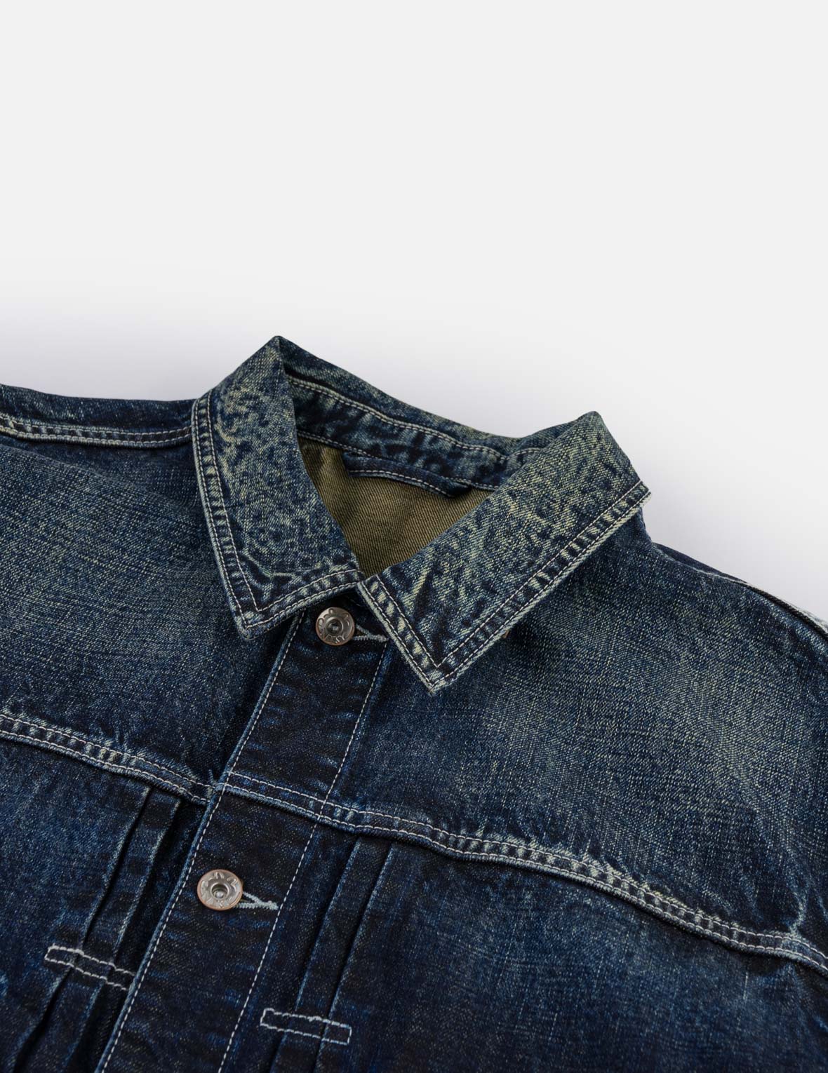Hand Brush Printed Daicock Denim Jacket