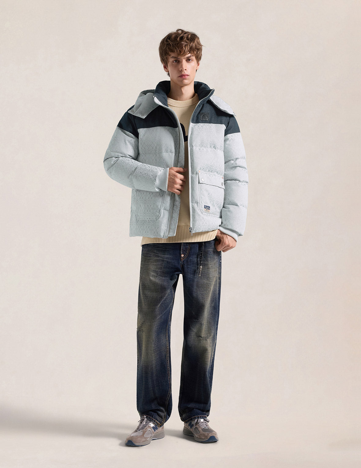 Kamon All-Over Jacquard Down Jacket