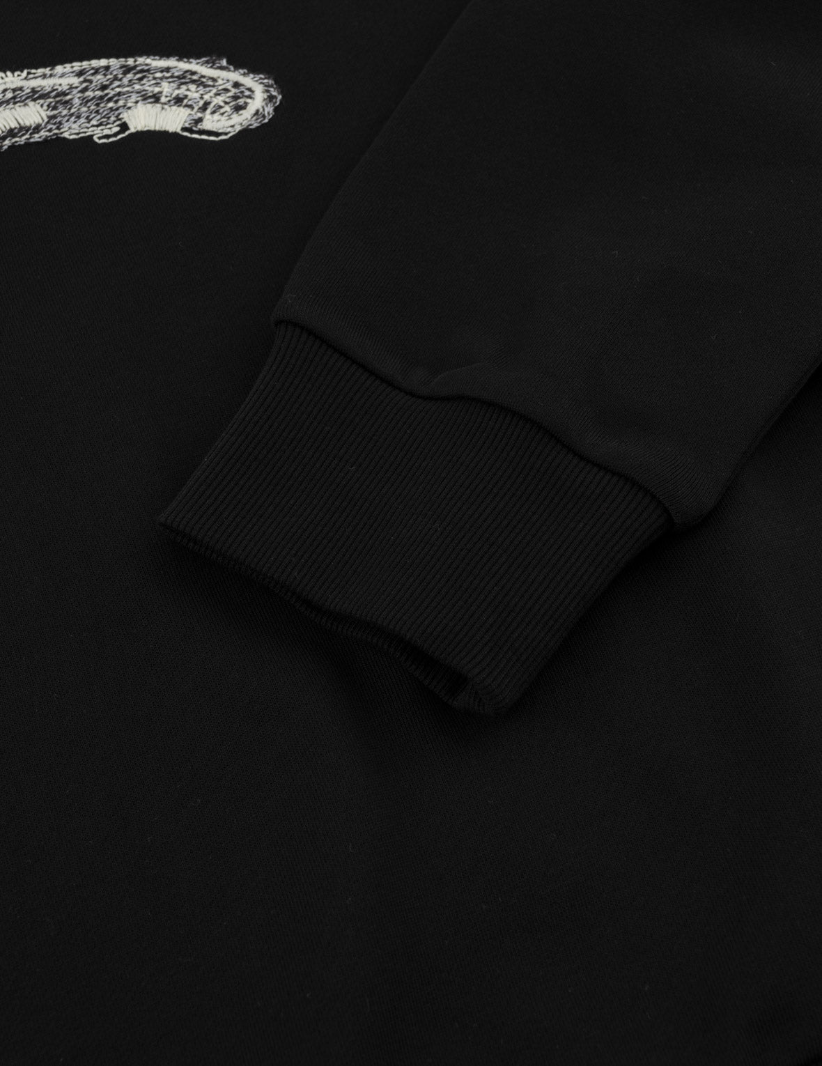 Raw-Edge Seagull Embroidered Sweatshirt
