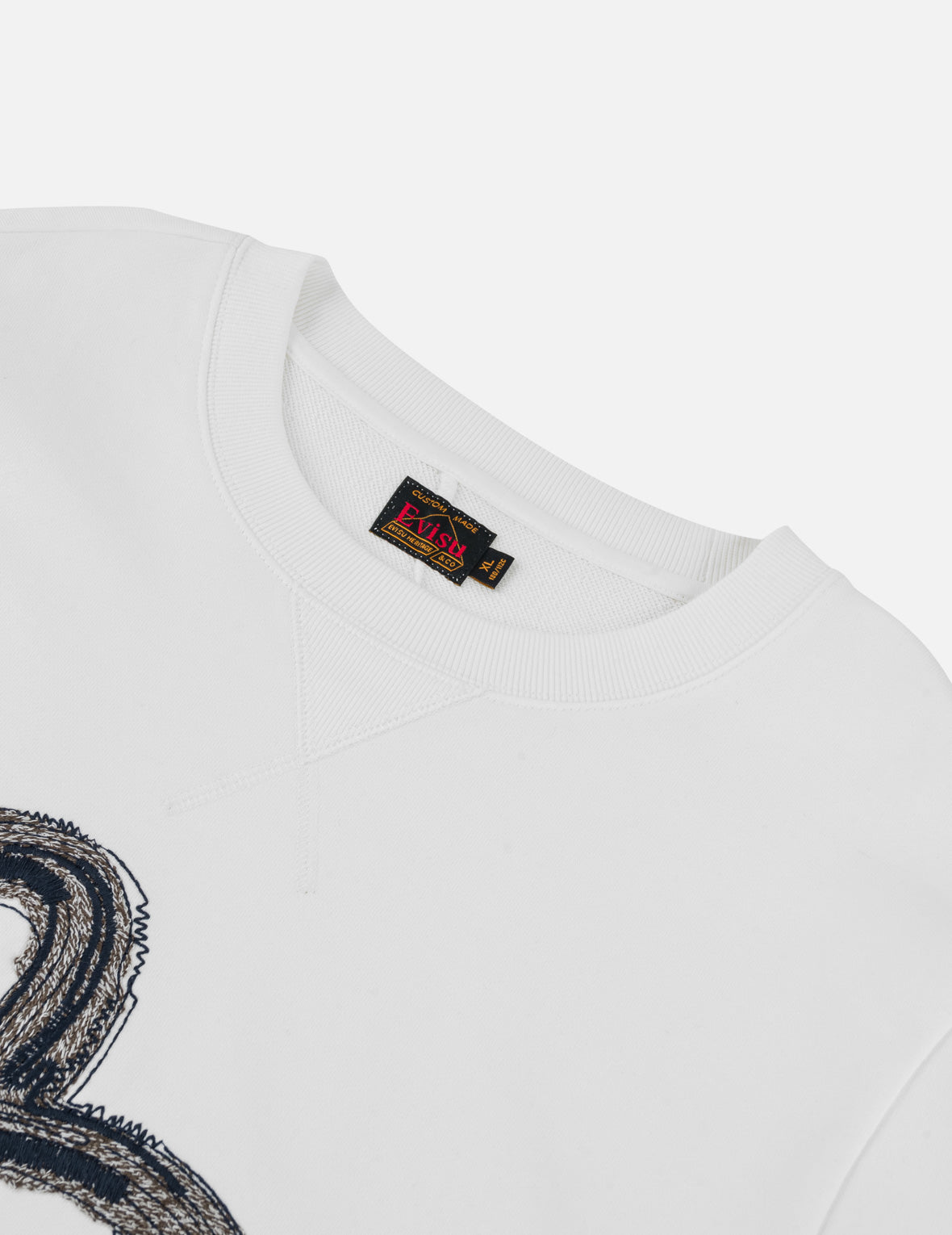 Raw-Edge Seagull Embroidered Sweatshirt