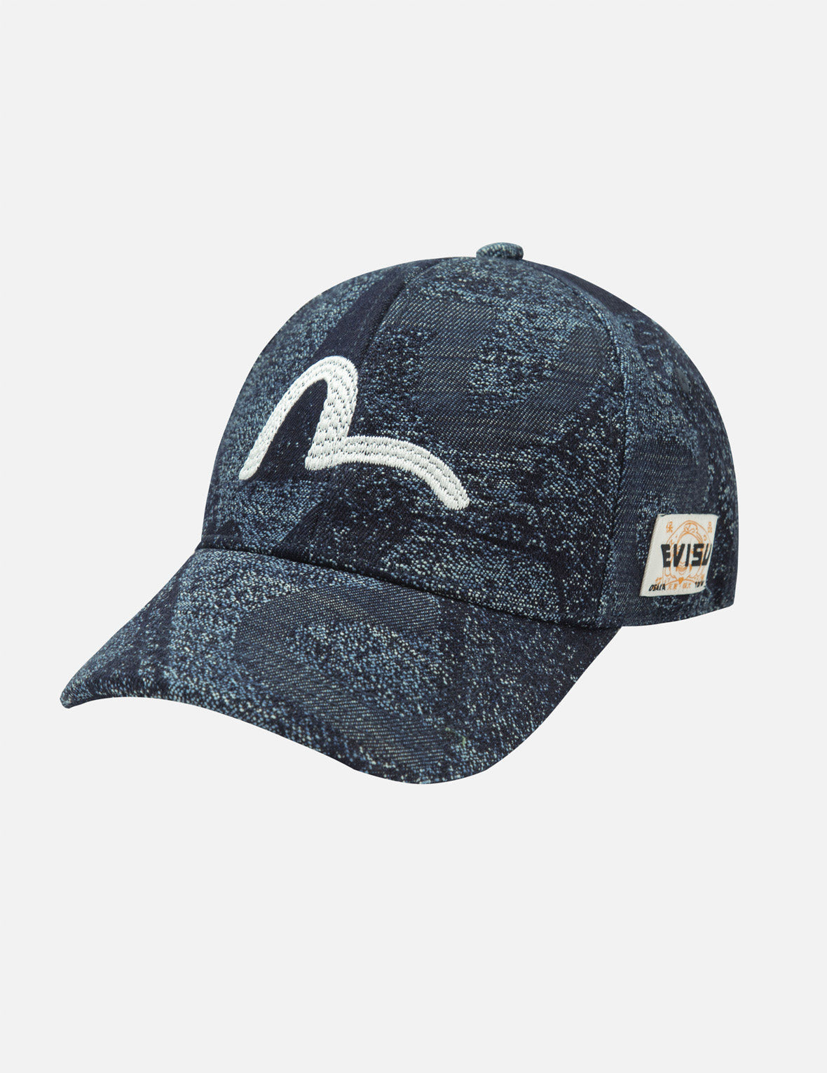Seagull Embroidery Jacquard Denim Cap