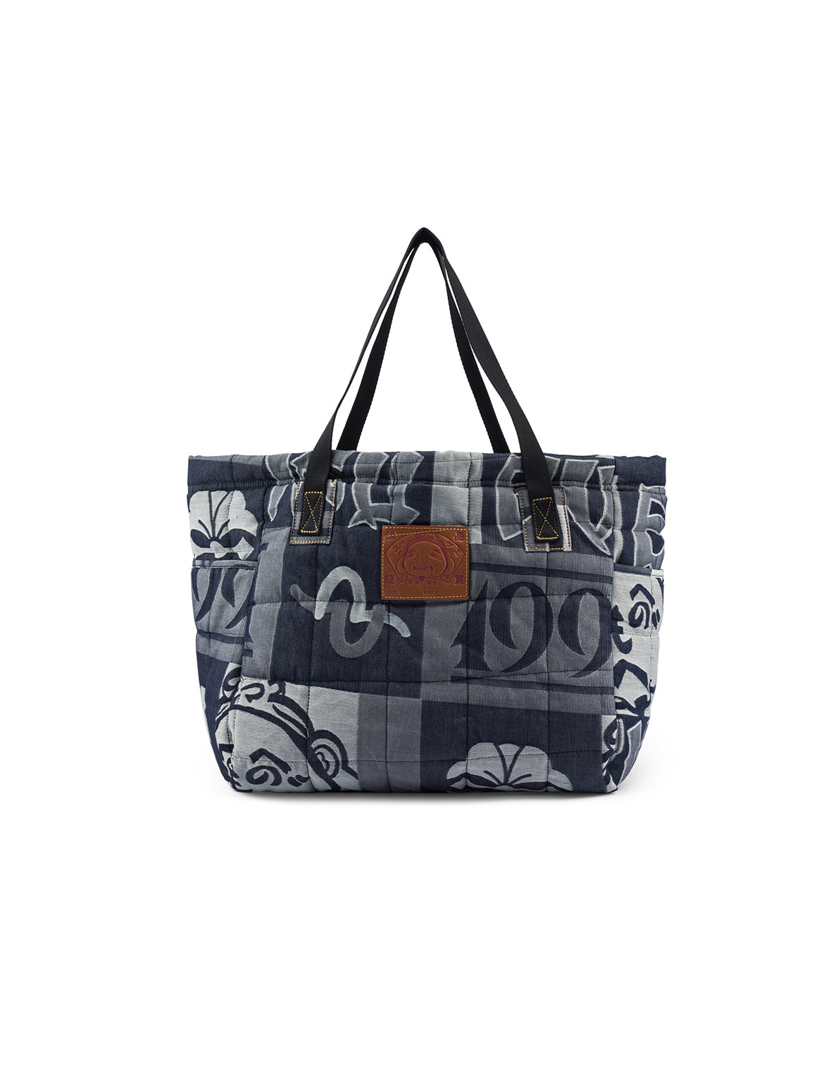 Allover Logo Jacquard Print Denim Tote Bag – EVISU