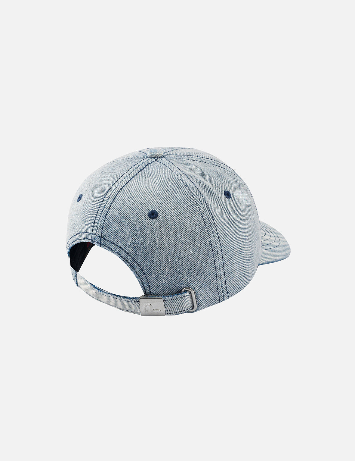 Graffiti Seagull and Logo Print Denim Cap