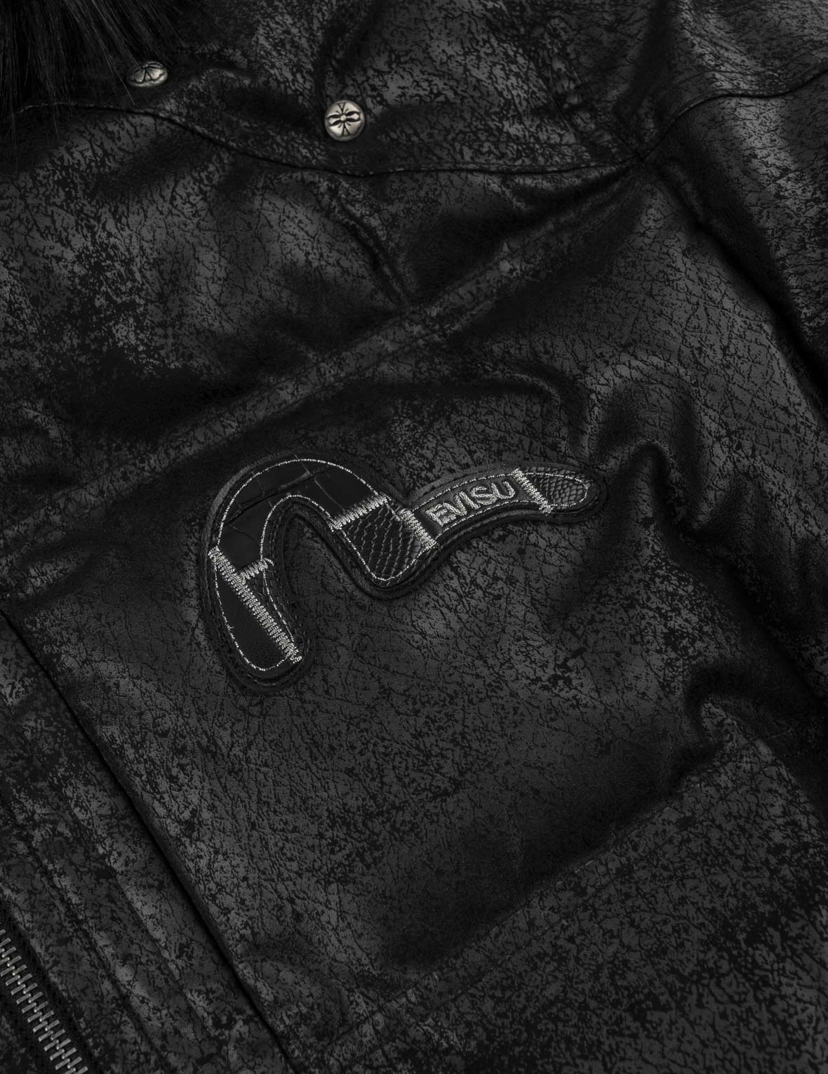 Seagull Badge Detachable Hood Down Jacket