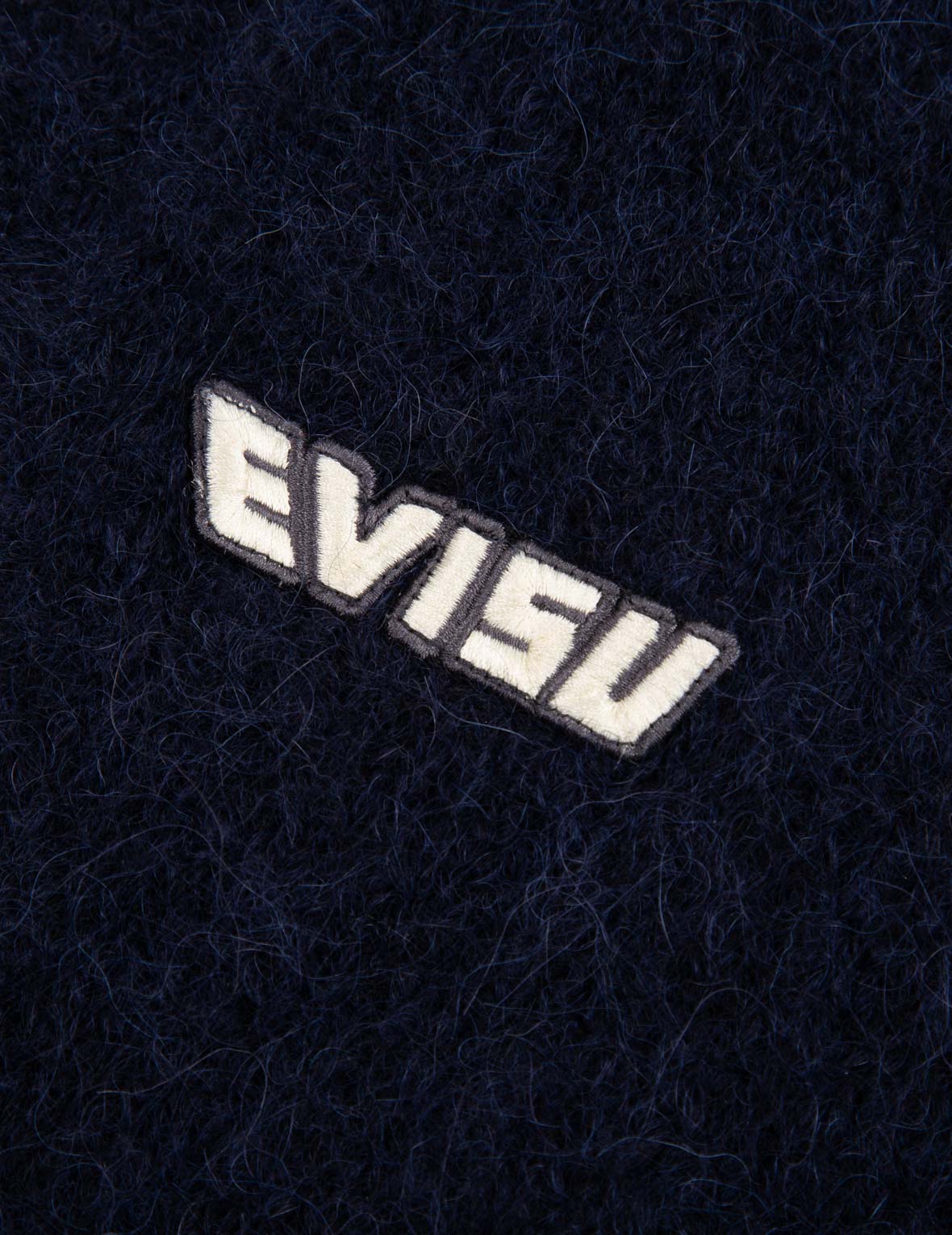 Logo Badge Fluffy Cardigan