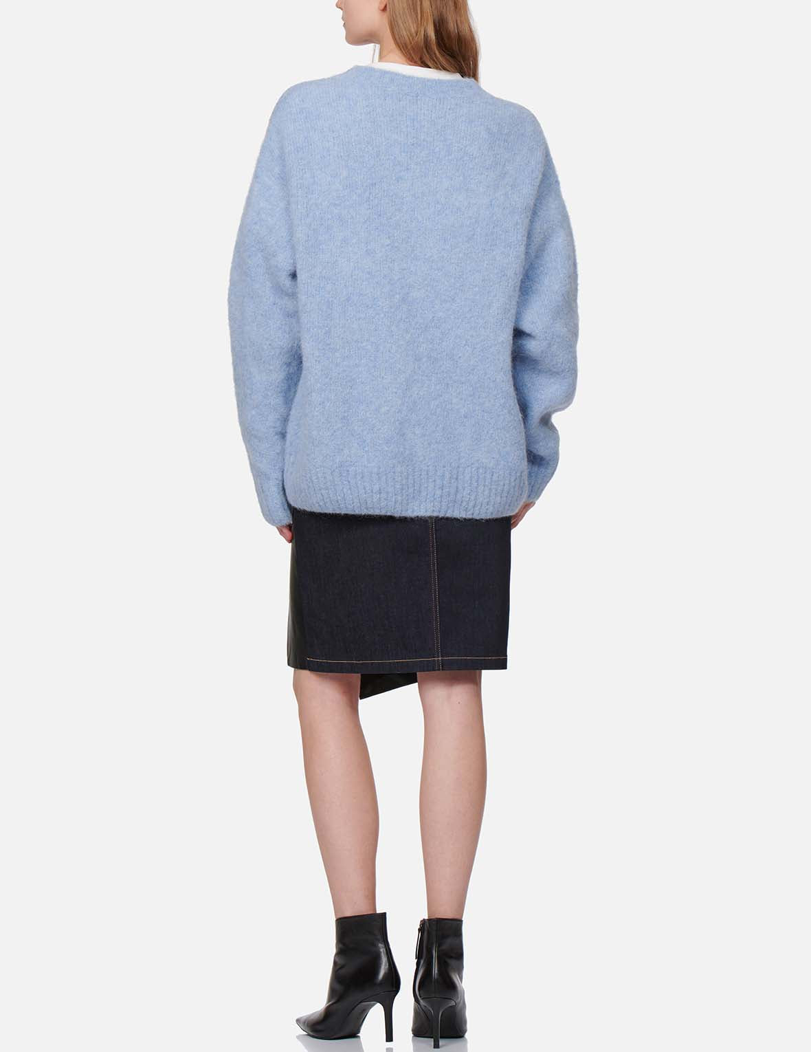 Logo Badge Fluffy Cardigan