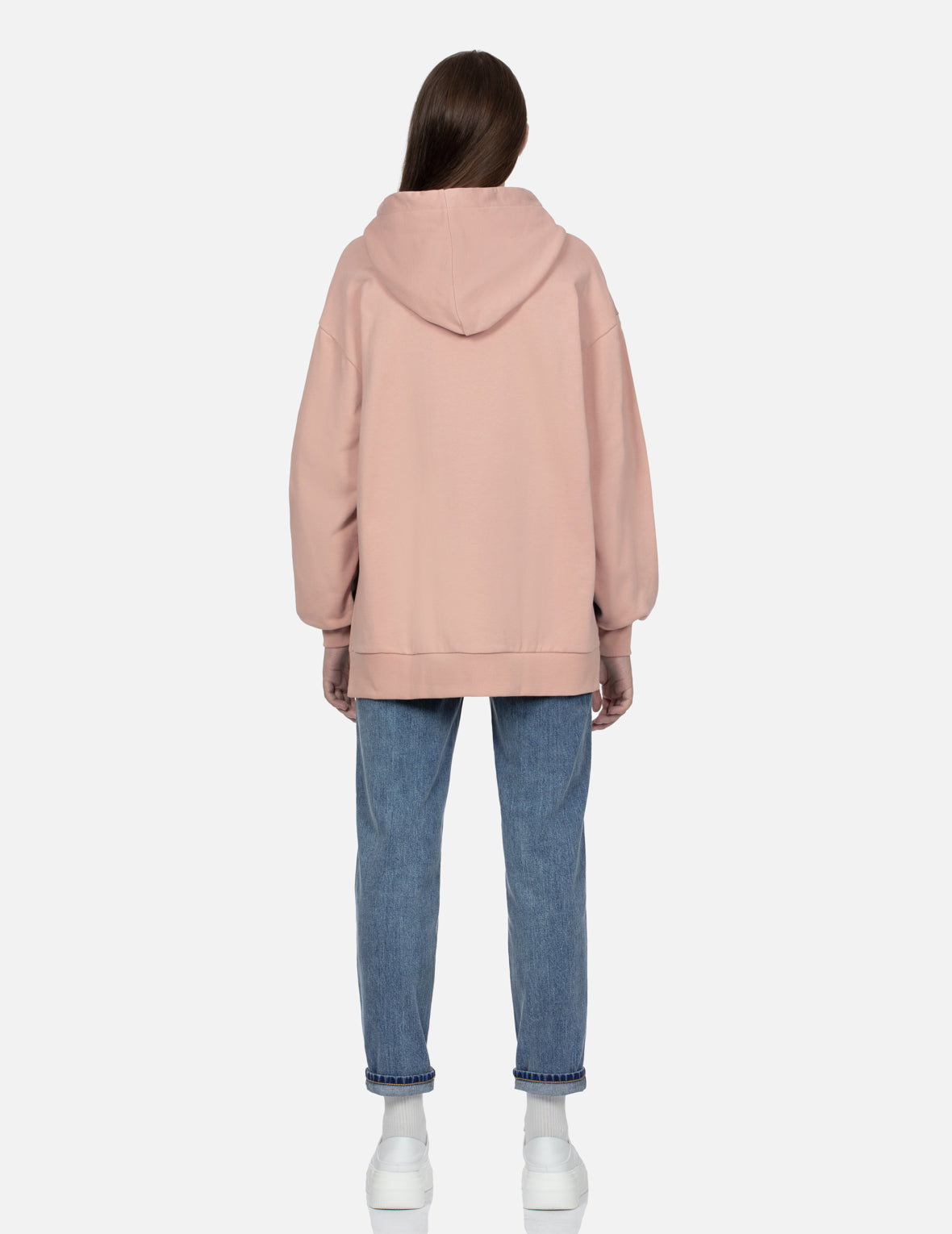 达摩花卉海鸥印花超宽版卫衣