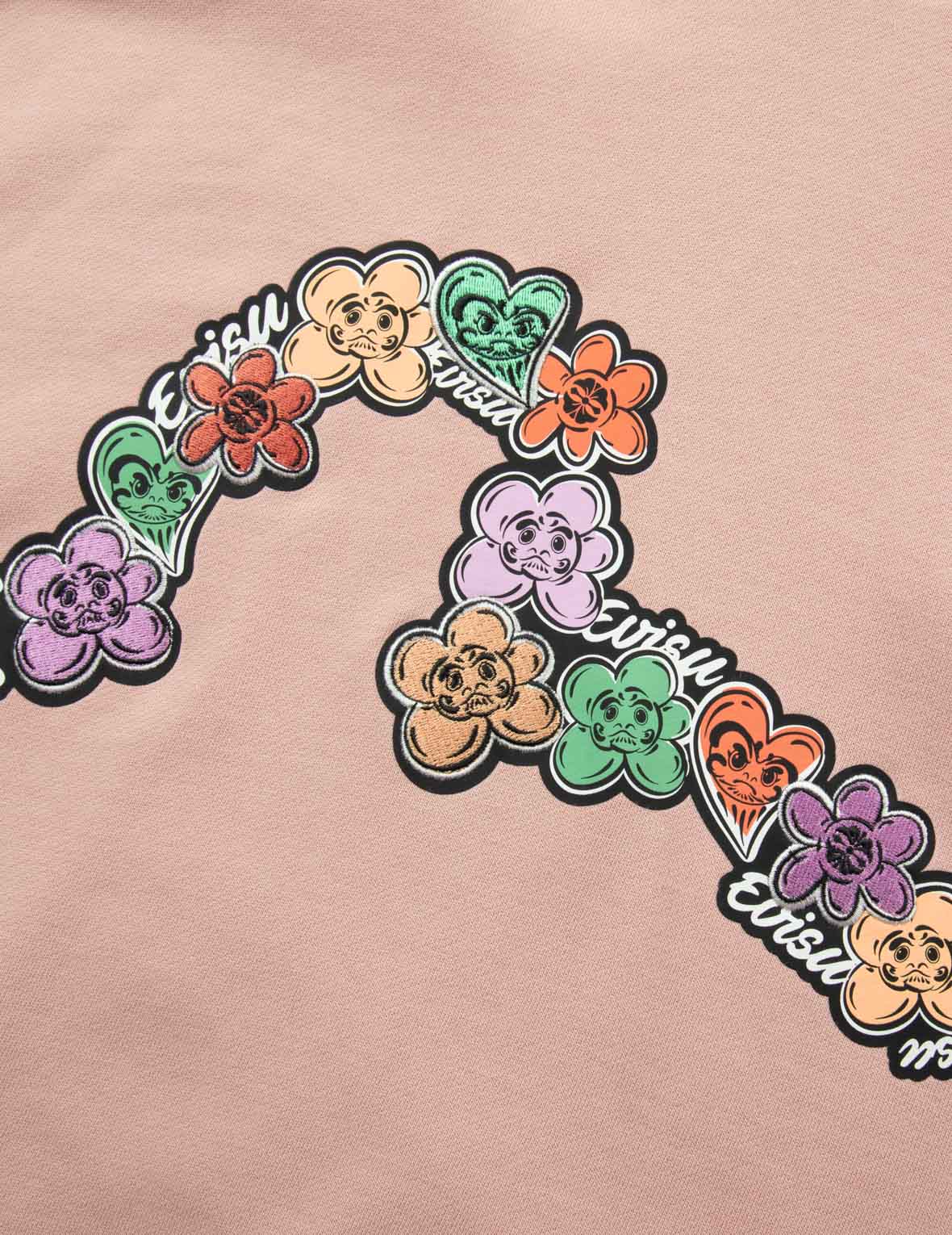 达摩花卉海鸥印花超宽版卫衣