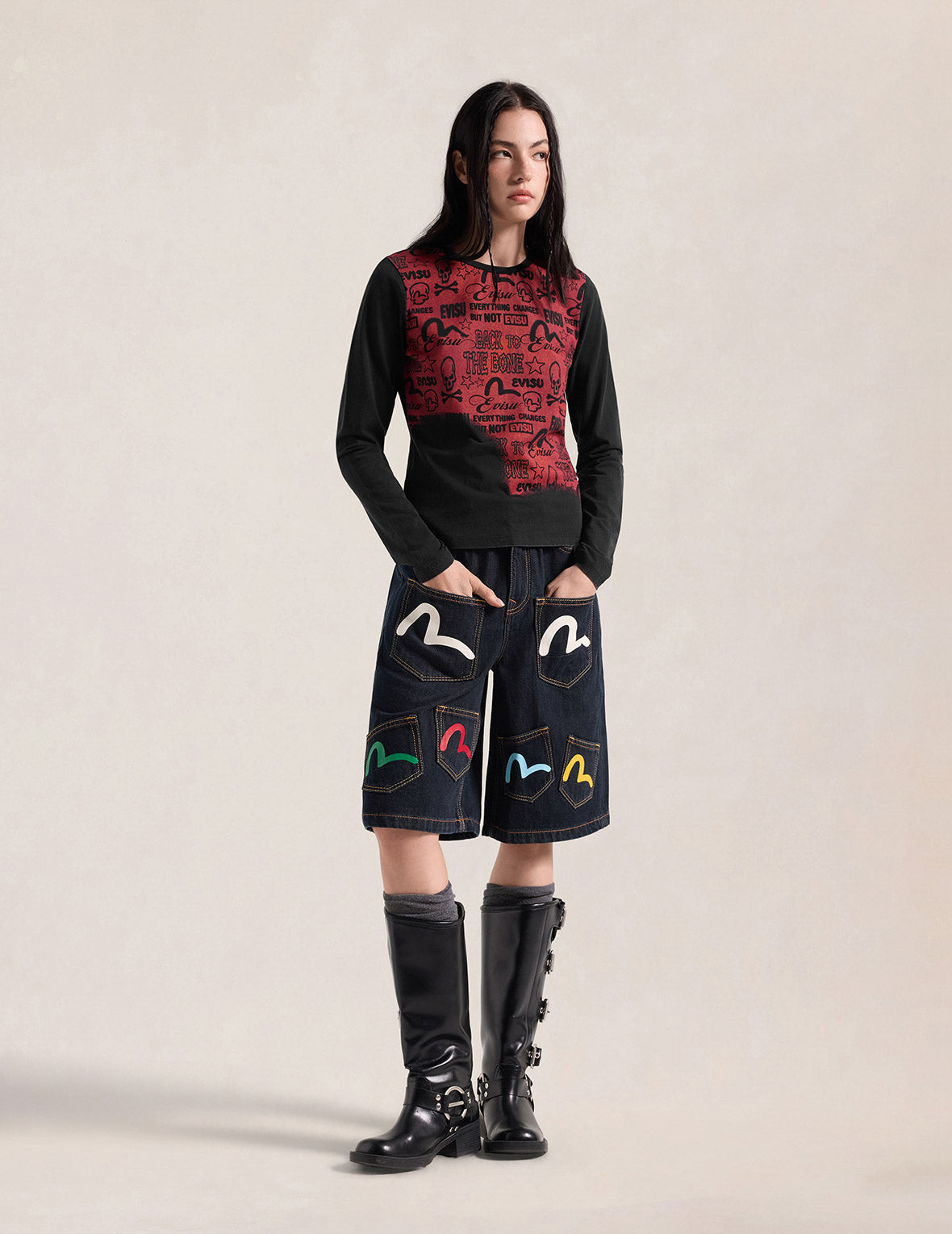 Multi-Pocket Fashion Fit Denim Shorts