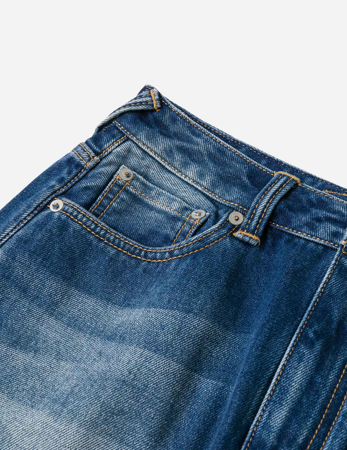 Logo Print Fashion Fit Detachable Denim Skirt