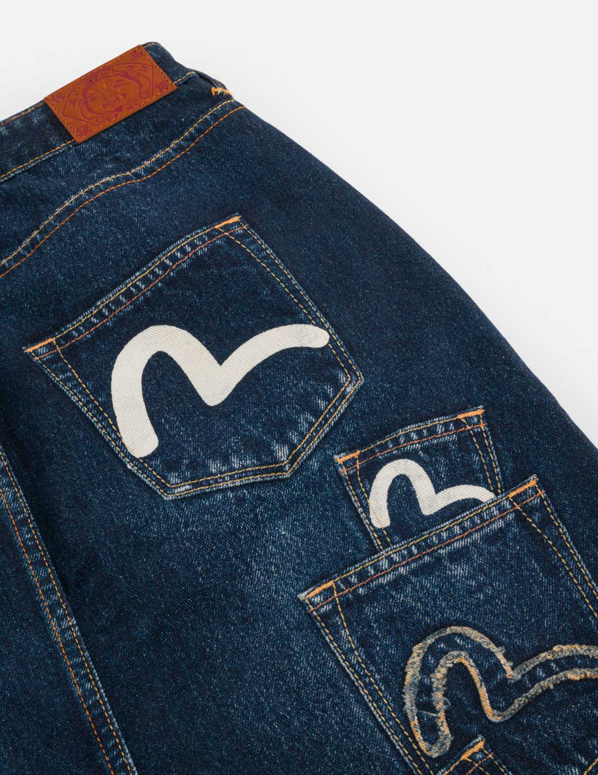 Multi-Pocket Seagull Denim Maxi Skirt