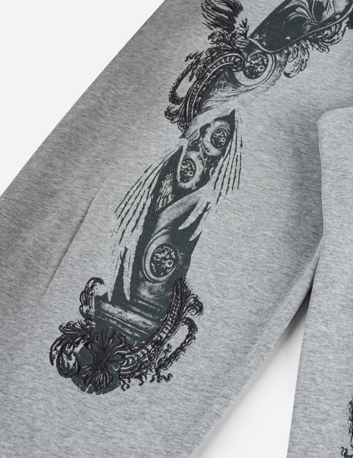 Feather Wing Daicock Print Slogan Embroidered Balloon Fit Sweatpants