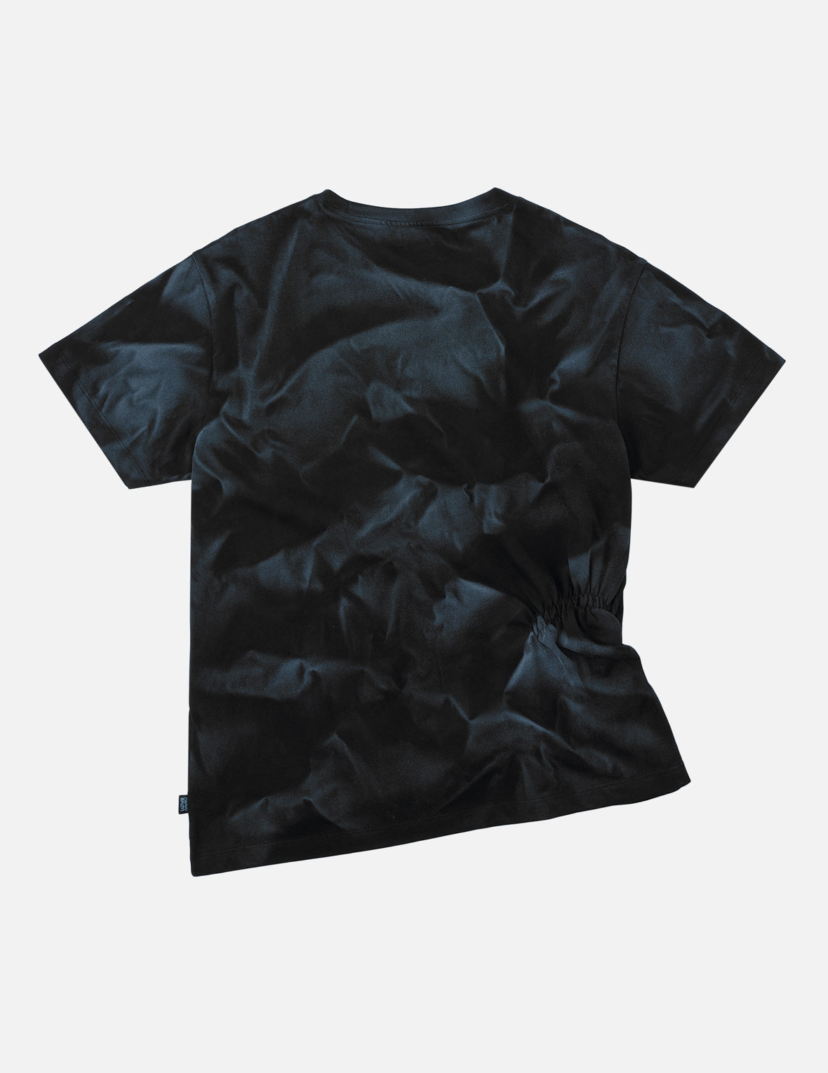 Rhinestone EVISU Logo Shirred T-Shirt