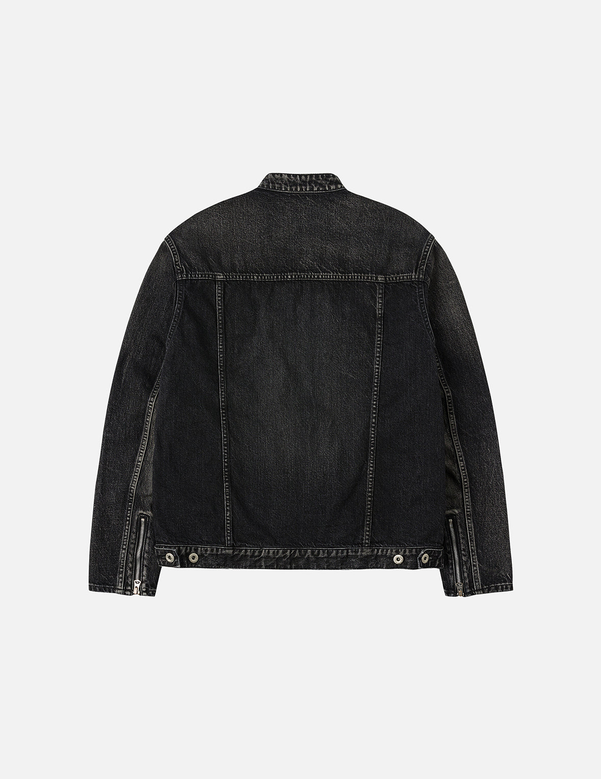 洗水海鸥刺绣常规版型牛仔骑士夹克