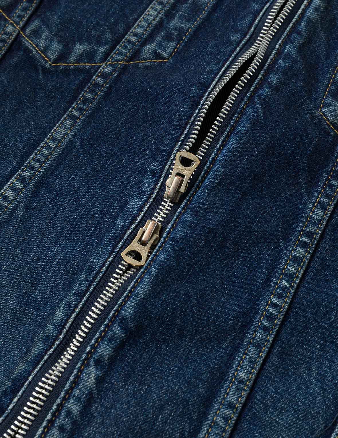 洗水海鸥刺绣常规版型牛仔骑士夹克