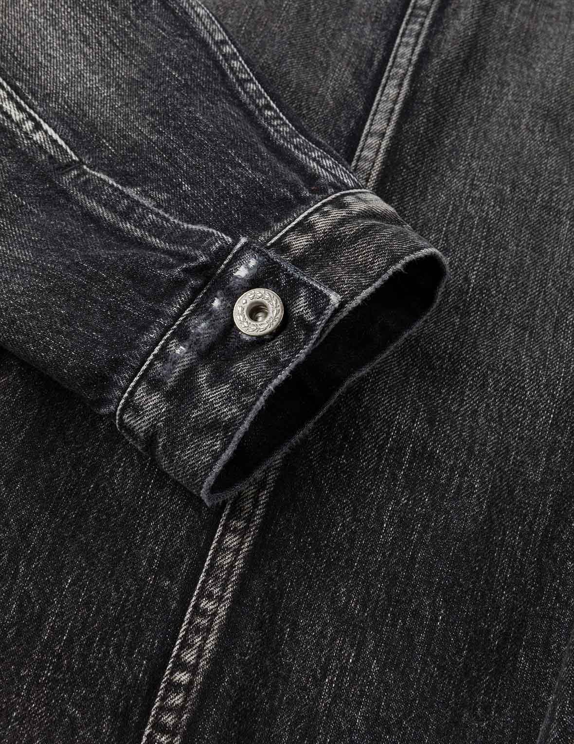 Seagull Print Regular Fit Denim Trucker Jacket