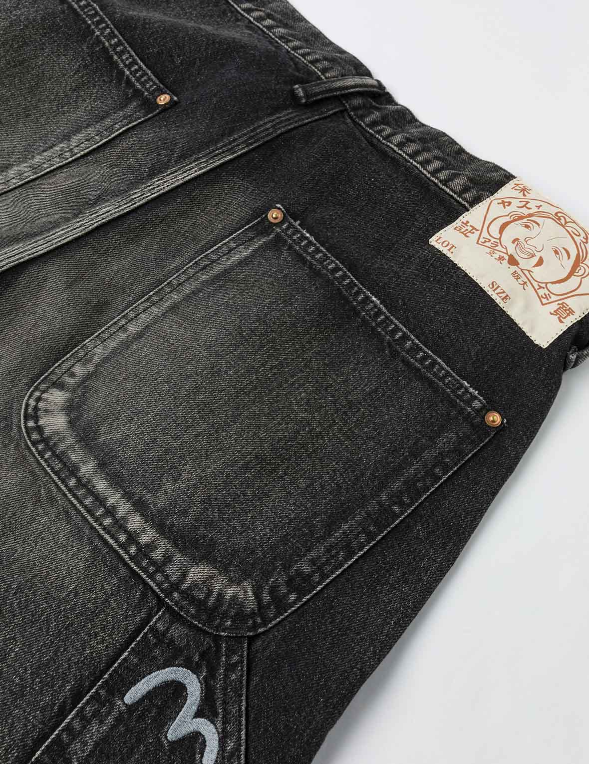 洗水海鸥刺绣常规版型画家牛仔裤