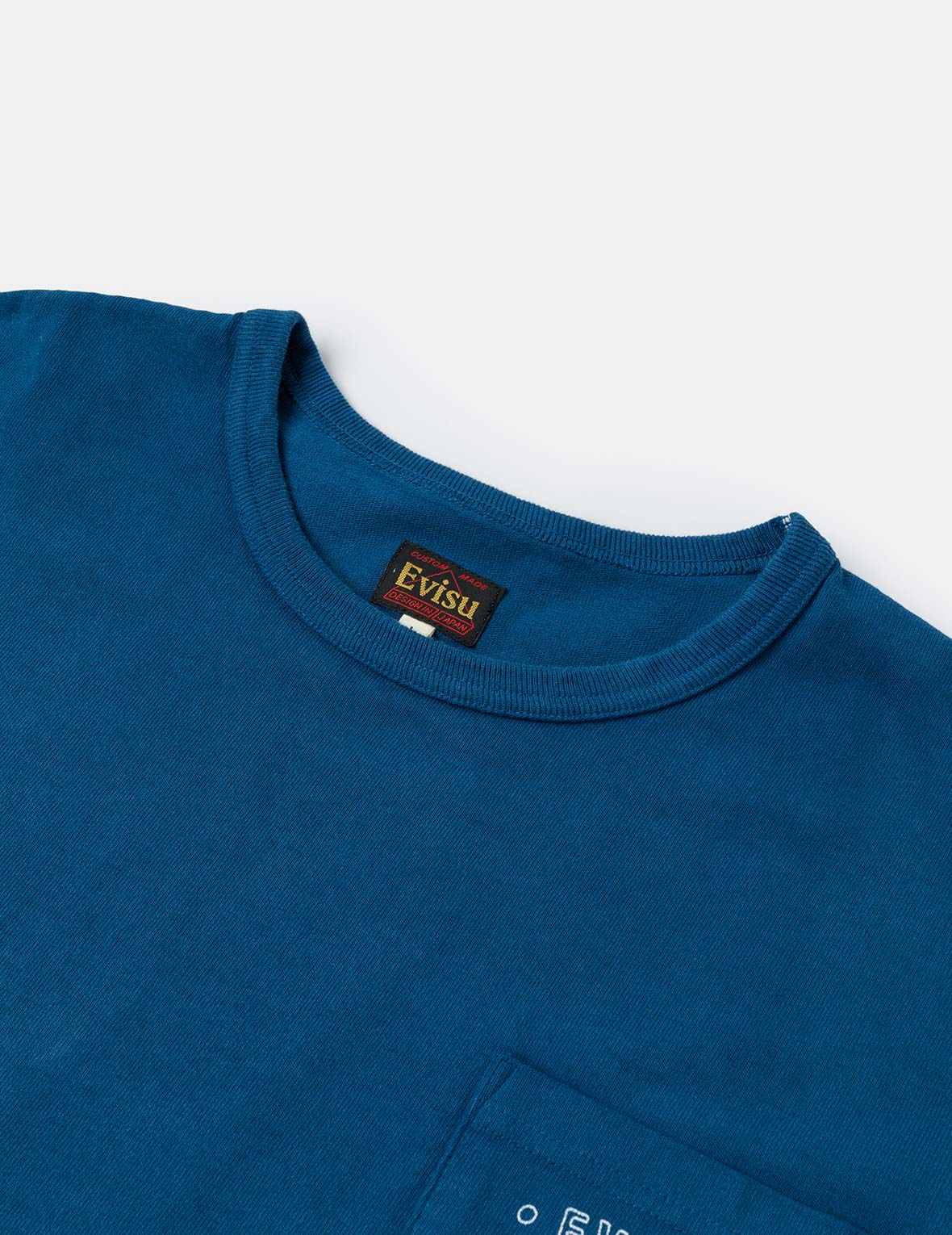 Daruma and Logo Embroidery Regular Fit Dip dyeing T-shirt