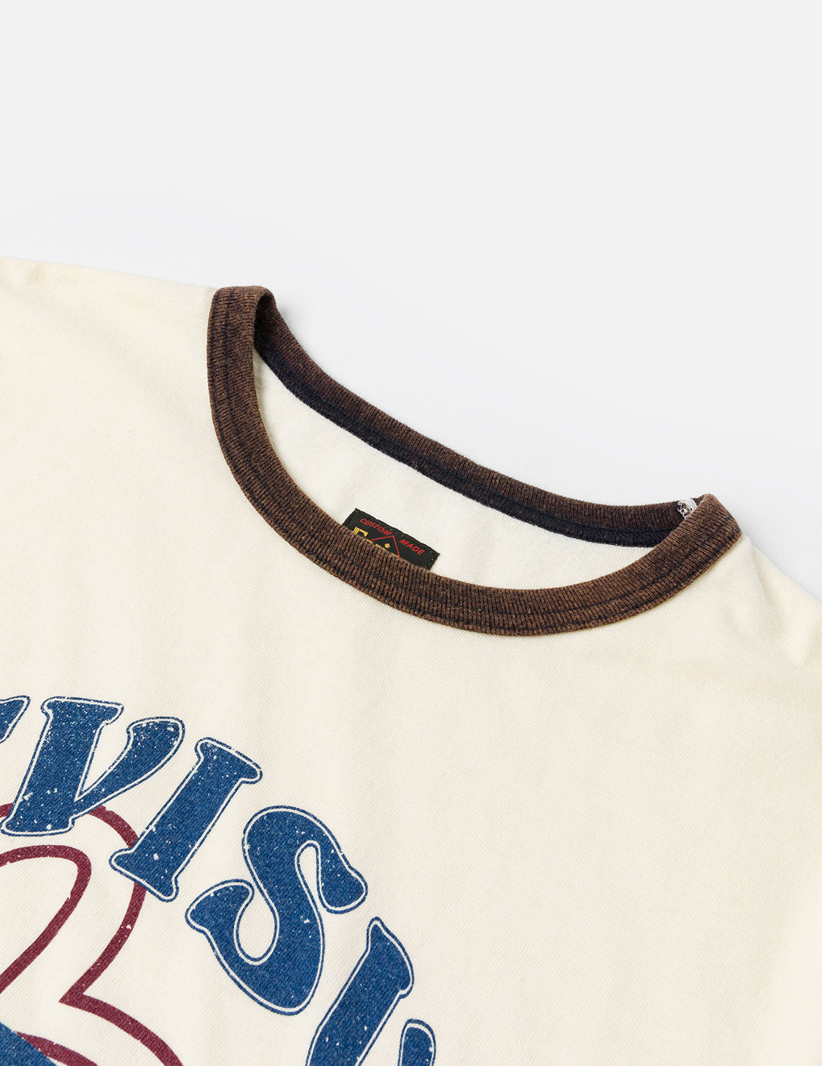 洗水海鸥和商标印花常规版型T恤