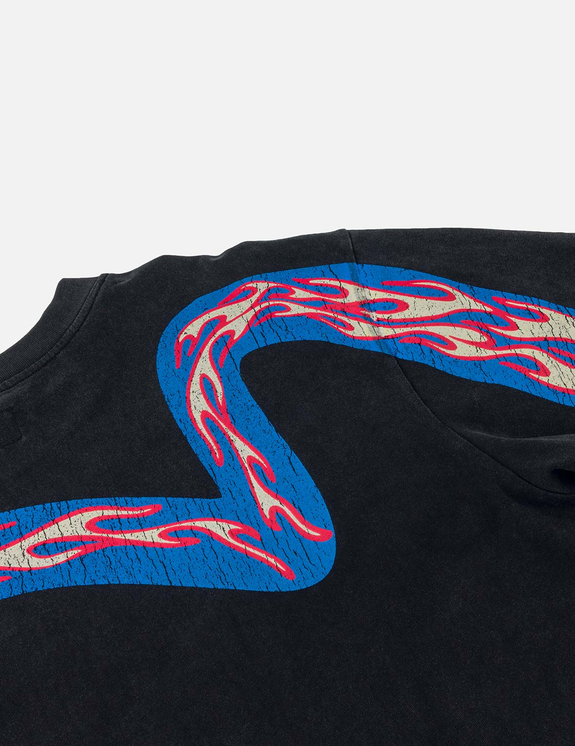 Reversed Seagull Slogan Long-sleeve T-shirt