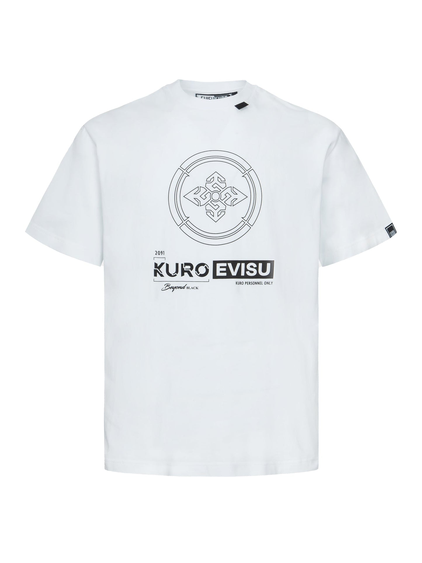 Kamon and Iridescent Seagull Print Regular Fit T-Shirt