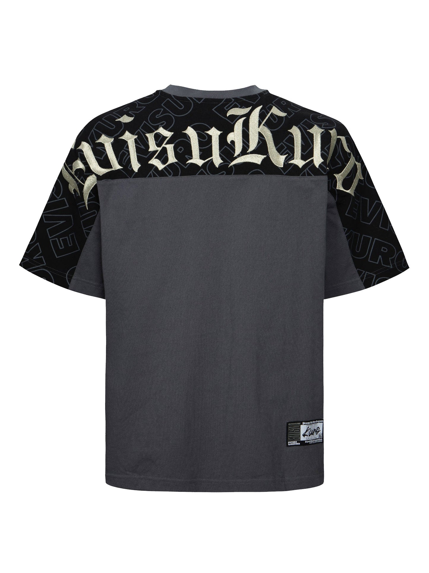 Allover EVISUKURO Print and Embroidery Loose Fit T-Shirt